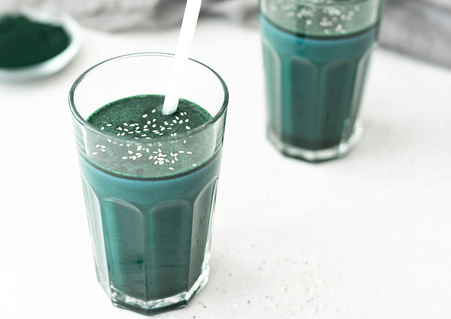 Organic Spirulina and Chlorella Powder Mix - 8oz, Non-GMO, Rich in Chlorophyll, Vegan Superfood