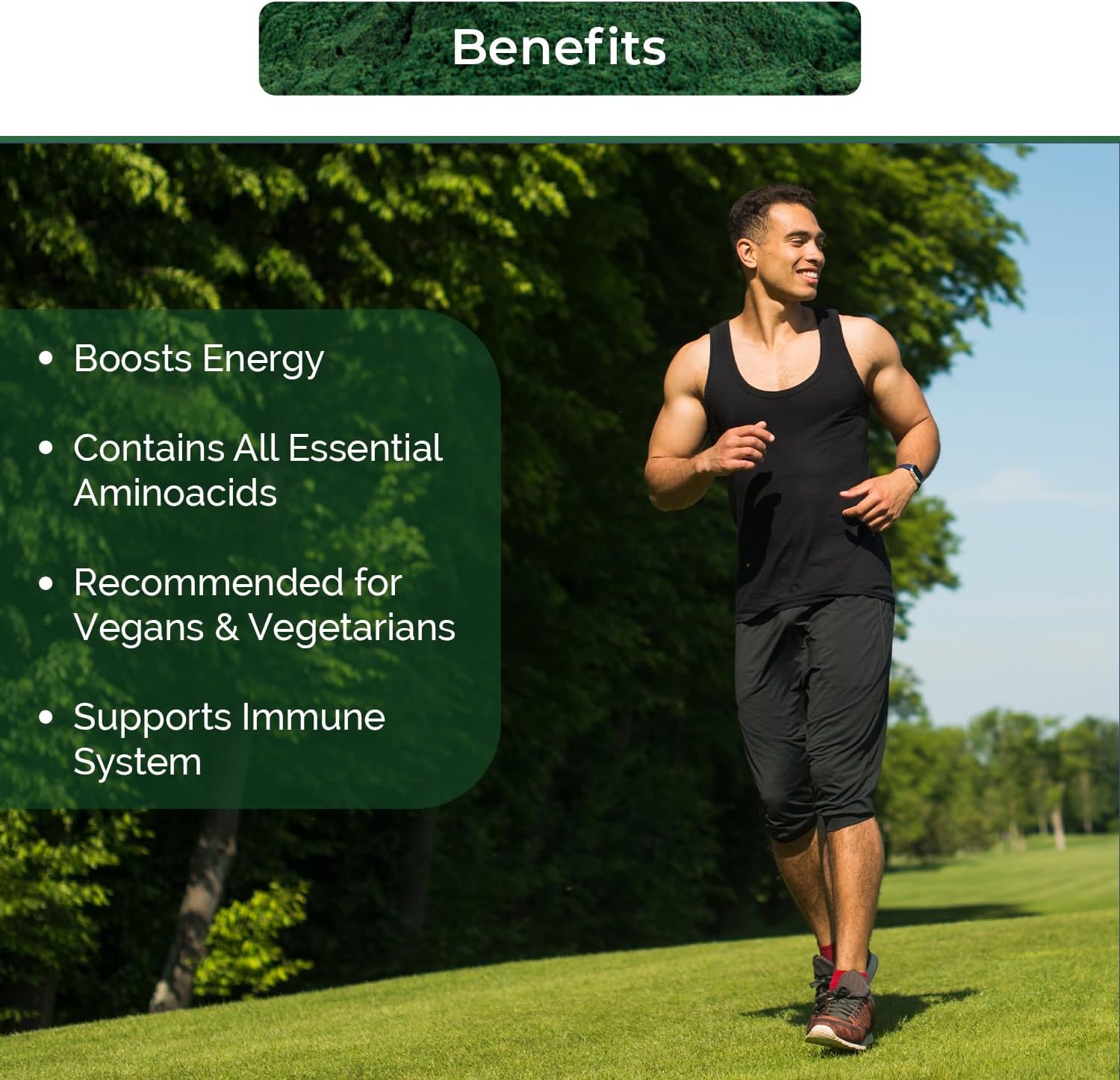 Organic Spirulina Capsules - Pure Vegan Supplement, Non-GMO, Gluten-Free, Chemical-Free (720 Caps)