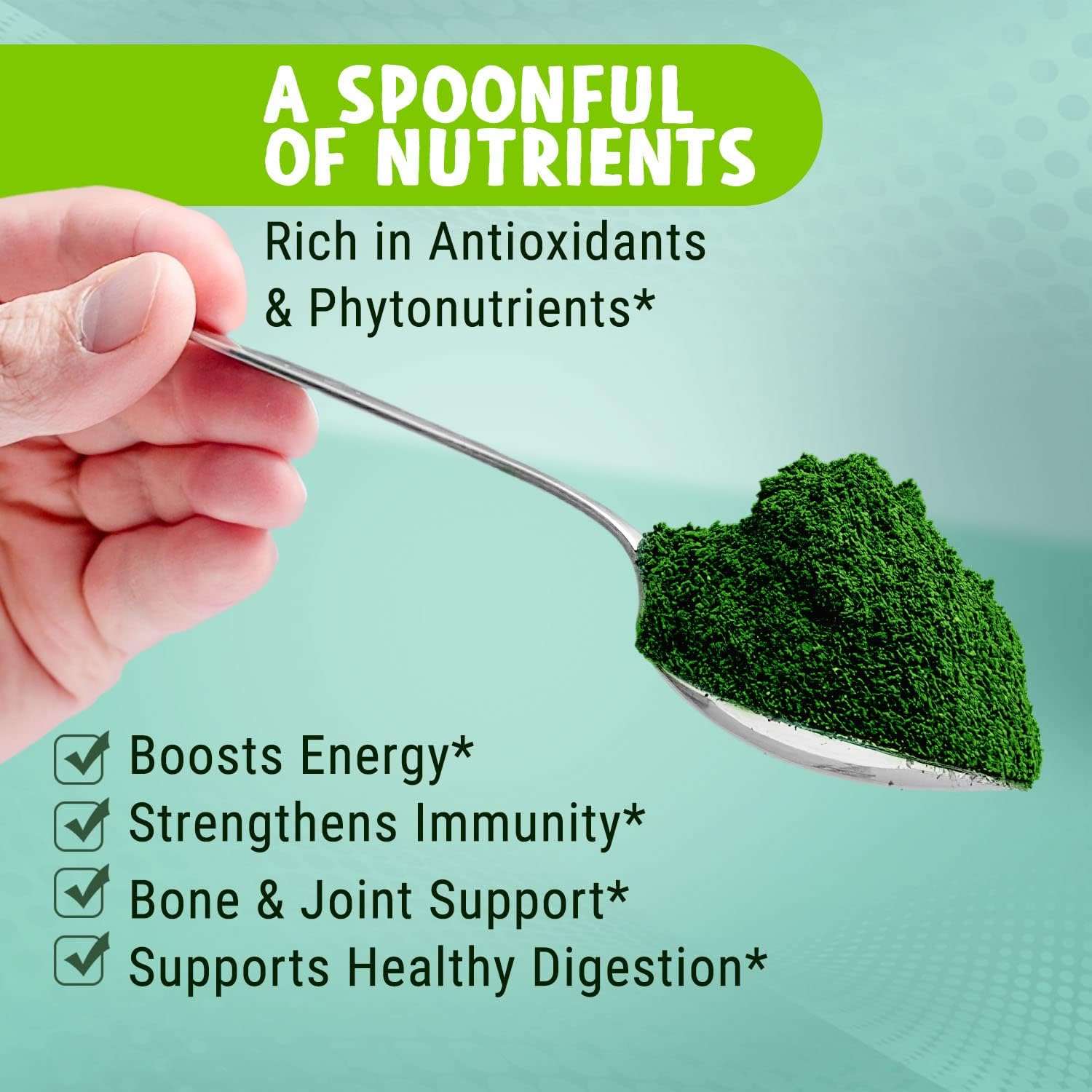 Organic Spirulina Powder 0.5 lb - Non-Irradiated & Microcystin Free - Pure Vegan Green Protein - Superior to Chlorella & Blue Algae