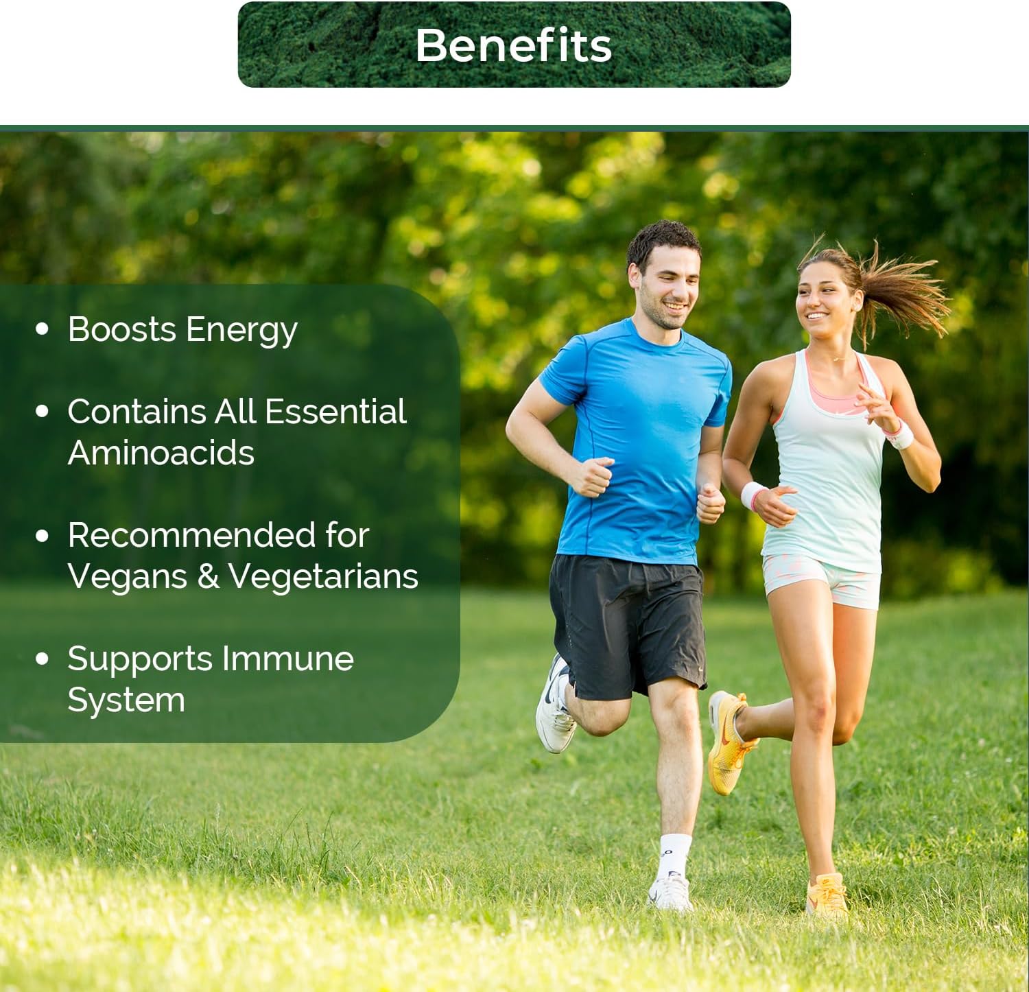 Organic Spirulina Powder 12oz - High Protein, Antioxidants, Vitamins & Minerals - Gluten Free Superfood for Juices & Smoothies