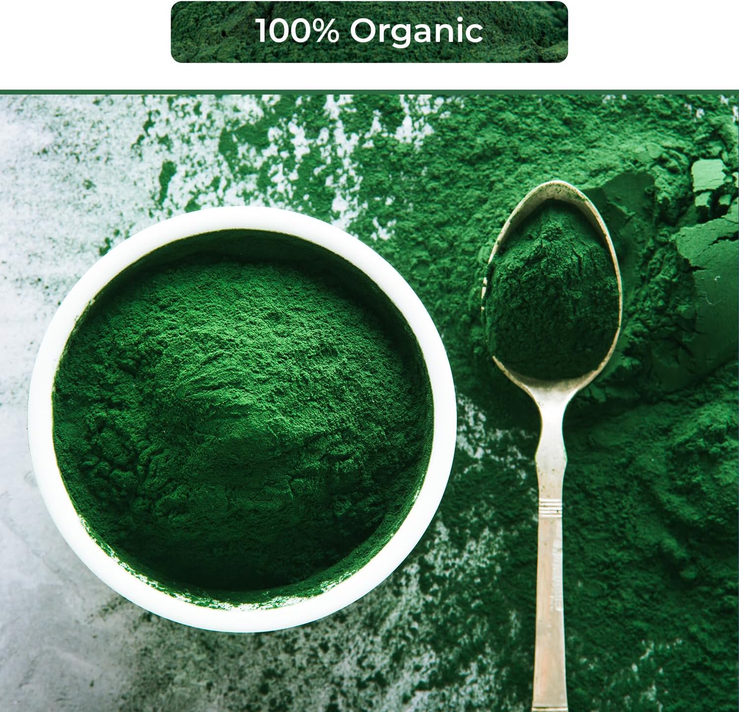Organic Spirulina Powder 12oz - High Protein, Antioxidants, Vitamins & Minerals - Gluten Free Superfood for Juices & Smoothies