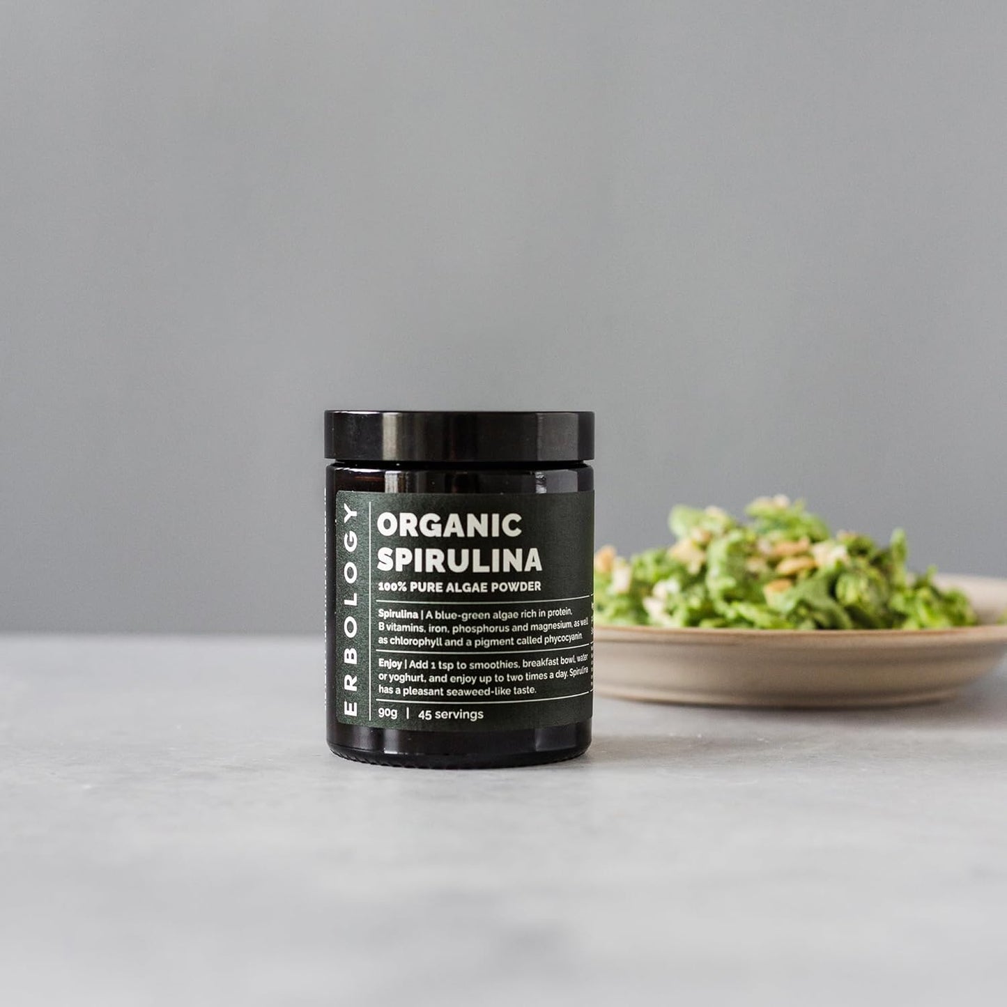 Organic Spirulina Powder from Portugal - 45 Servings - Energy & Immunity Support - Rich in Nutrients - Vegan & GMO-Free