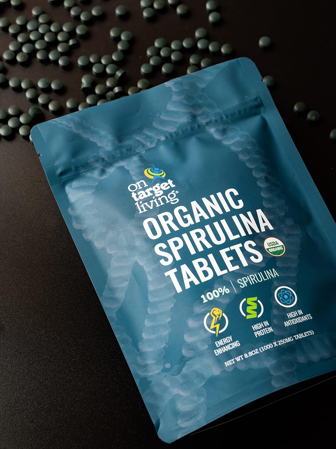 Organic Spirulina Tablets - 1000 Count | USDA Certified | Energy Boosting | Anti-Inflammatory | High Quality Protein | Vegan | Enhances Athletic Performance