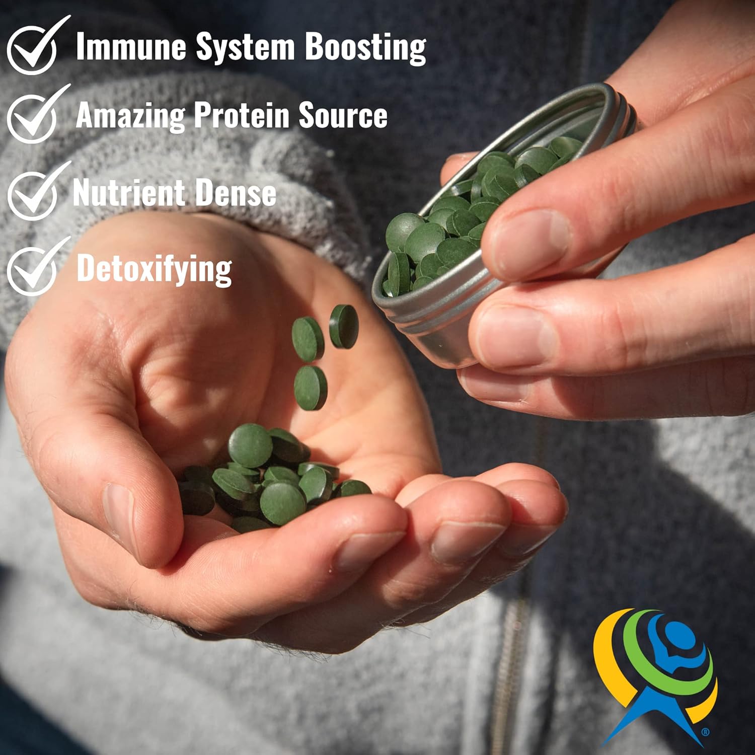 Organic Spirulina Tablets - 1000 Count | USDA Certified | Energy Boosting | Anti-Inflammatory | High Quality Protein | Vegan | Enhances Athletic Performance