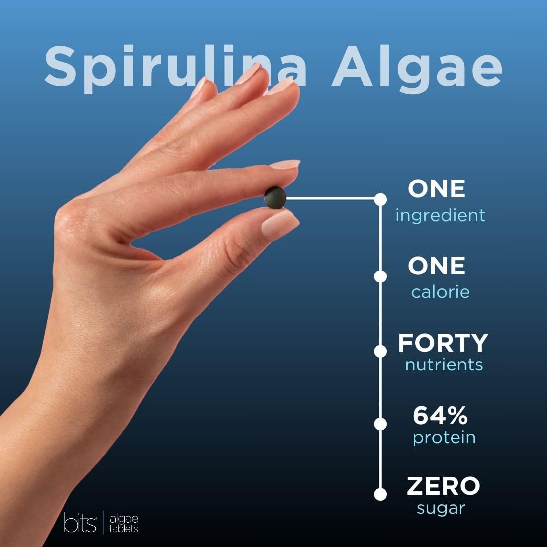 Organic Spirulina Tablets - Plant-Based Algae Superfood for Focus, Fitness, Energy - Plant Protein, Vitamin B12, Omega 3 - Keto & Vegan - 1000 Tablets - BoostGo Australia