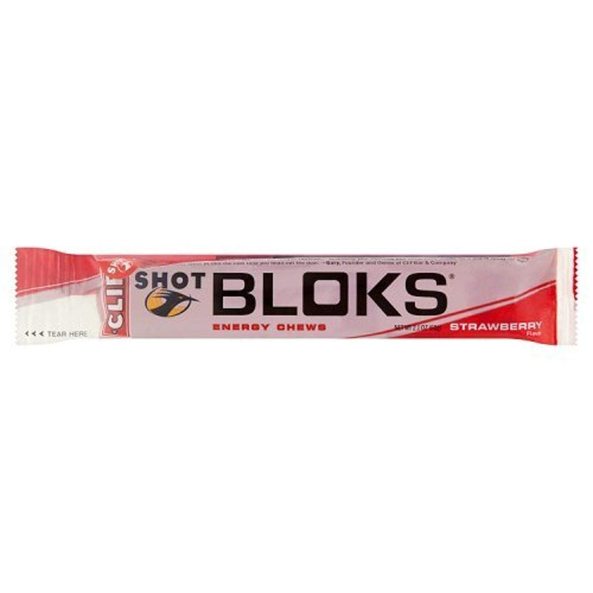 Organic Strawberry Clif Shot Blok Energy Chews - 2.1oz Pack