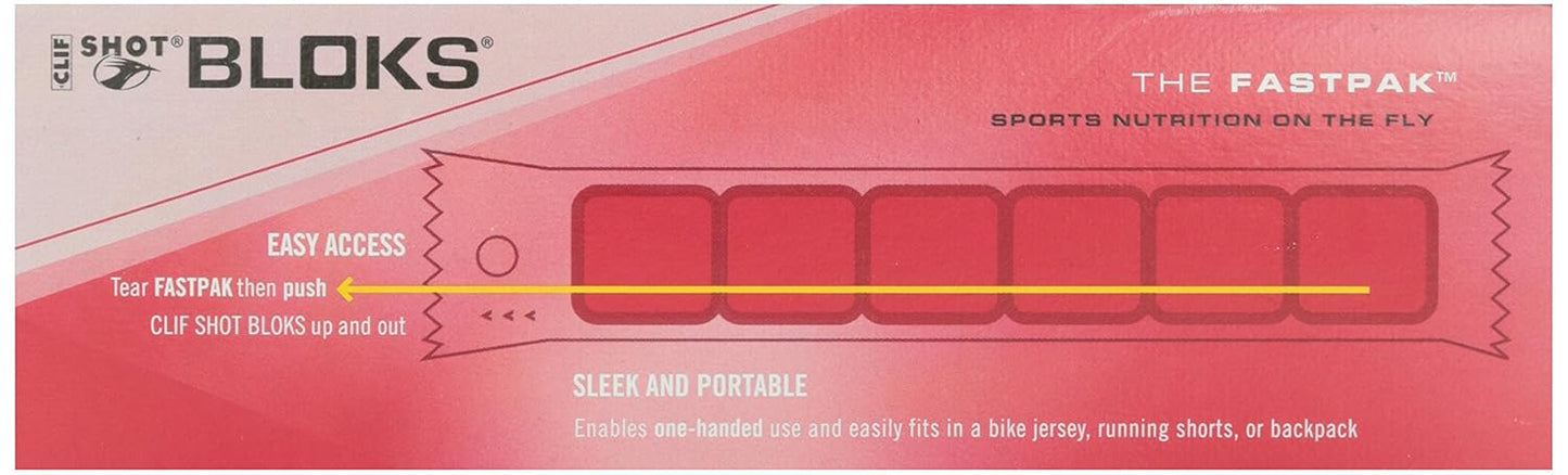 Organic Strawberry Clif Shot Blok Energy Chews - 2.1oz Pack