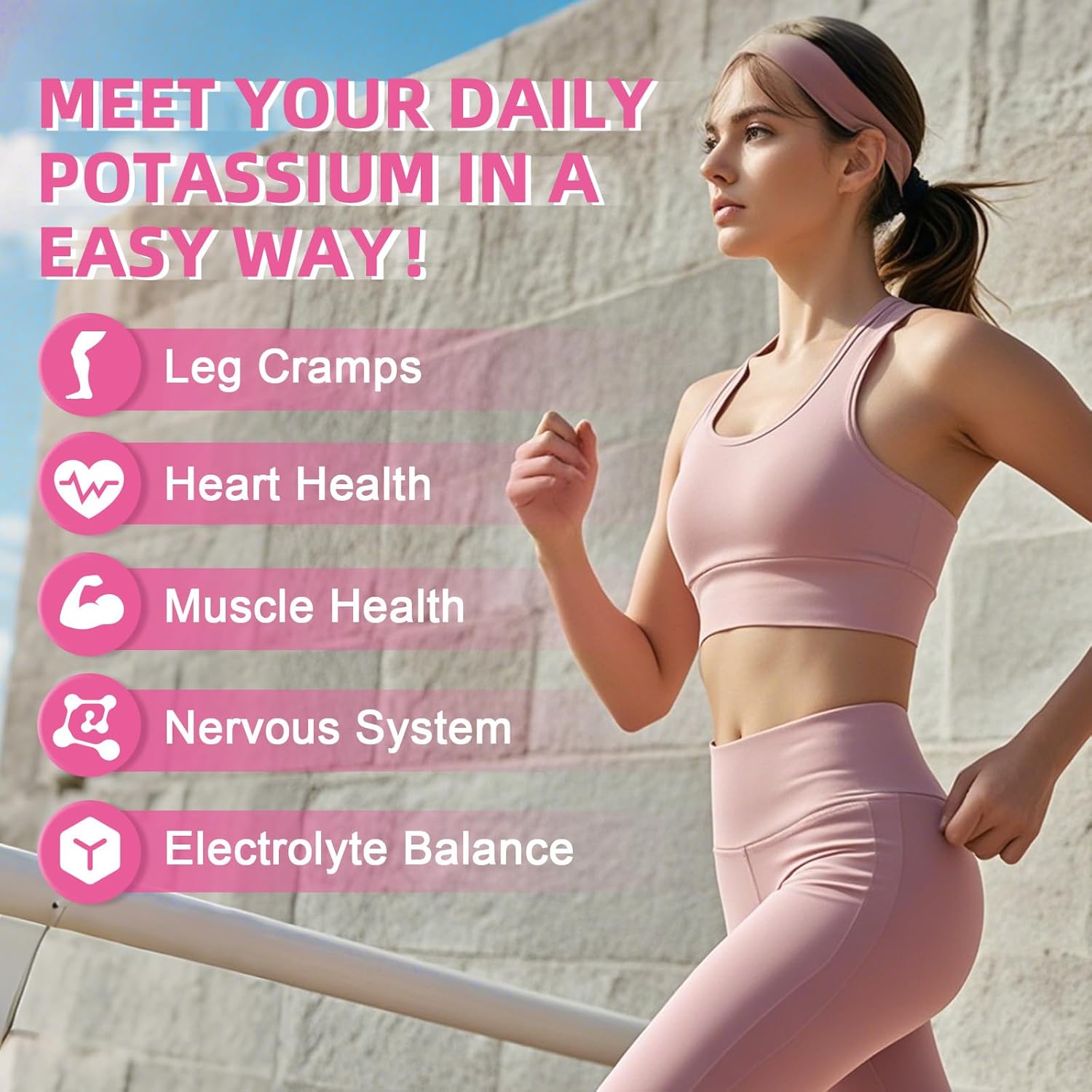 Organic Strawberry Flavor Wellcatcher Potassium Citrate Gummies - 500 MG High Potassium Supplement for Adults, Sugar-Free Vegan Support for Electrolyte Balance and Leg Cramps - 2 Packs