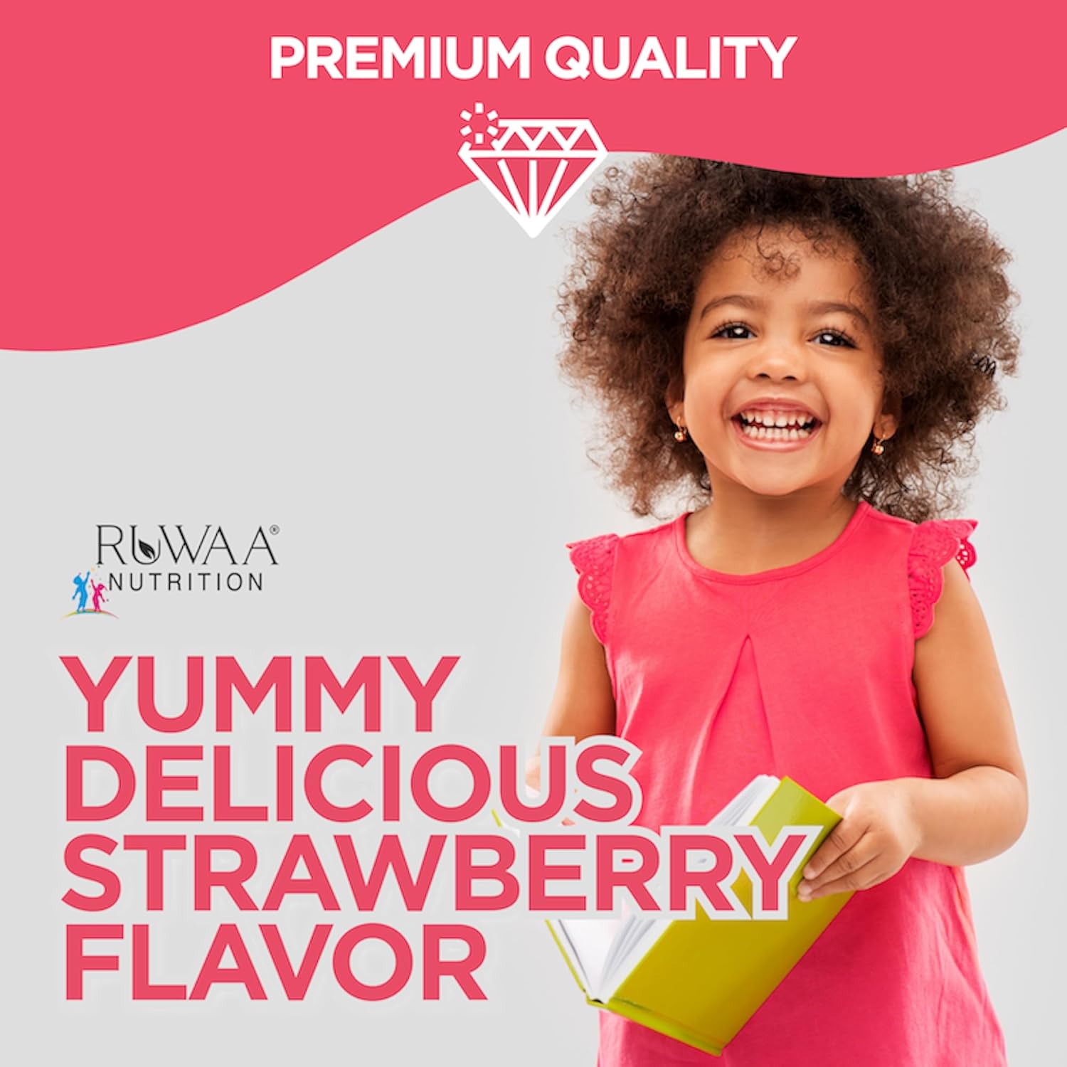 Organic Strawberry Flavored Kid's Probiotic Gummies for Digestive Health - 90ct (3 Pack)