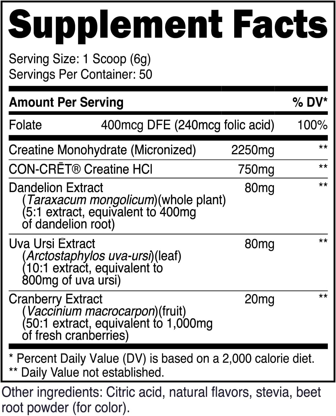 Organic Strawberry Lemonade Creatine Monohydrate Powder for Women - 50 Servings, Vegetarian Formula, Non-GMO & Gluten-Free
