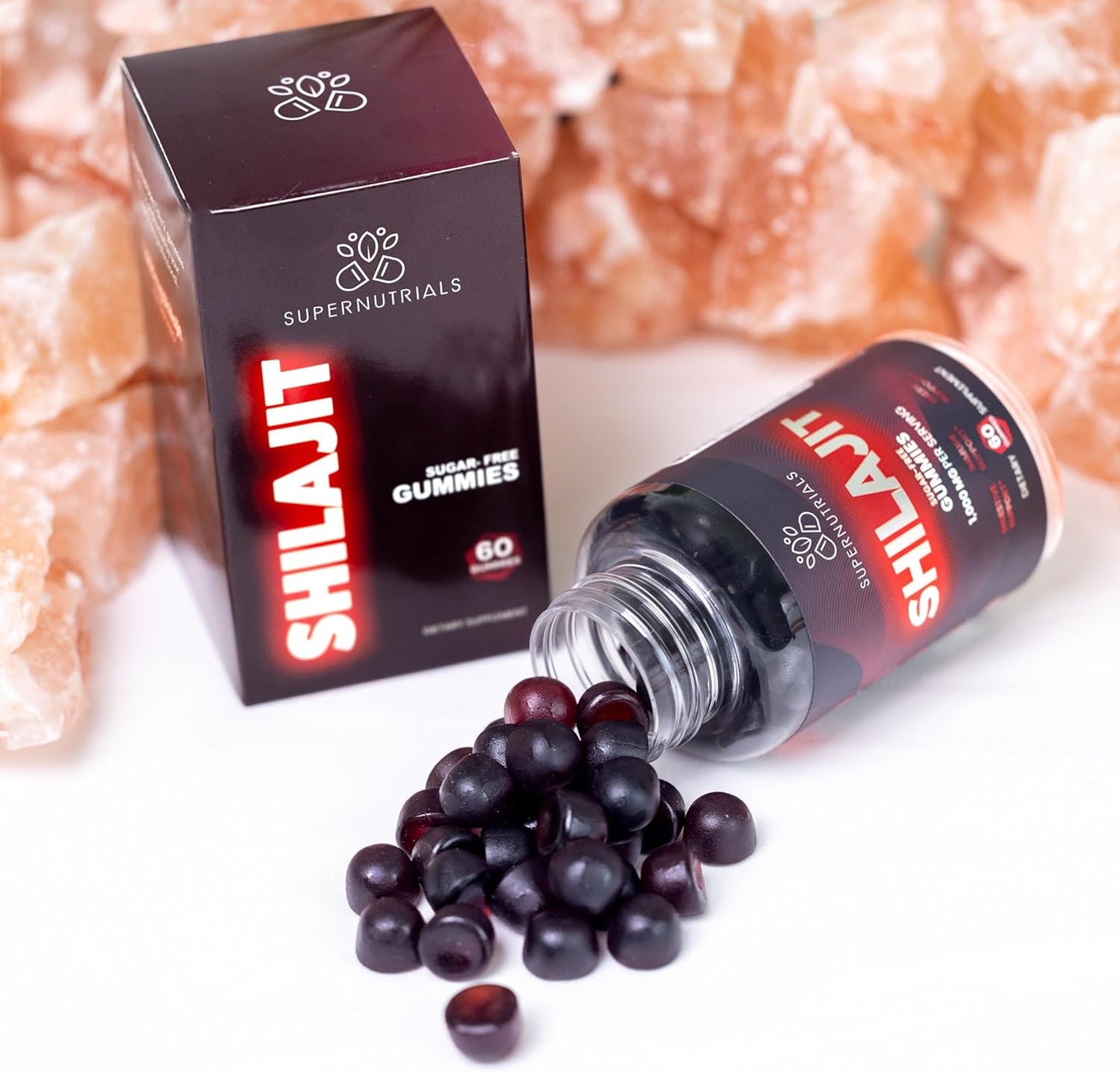 Organic Sugar-Free Himalayan Shilajit Gummies for Energy & Immune Support - 1000mg Pure Extract - Non-GMO Vegan Formula for Men & Women