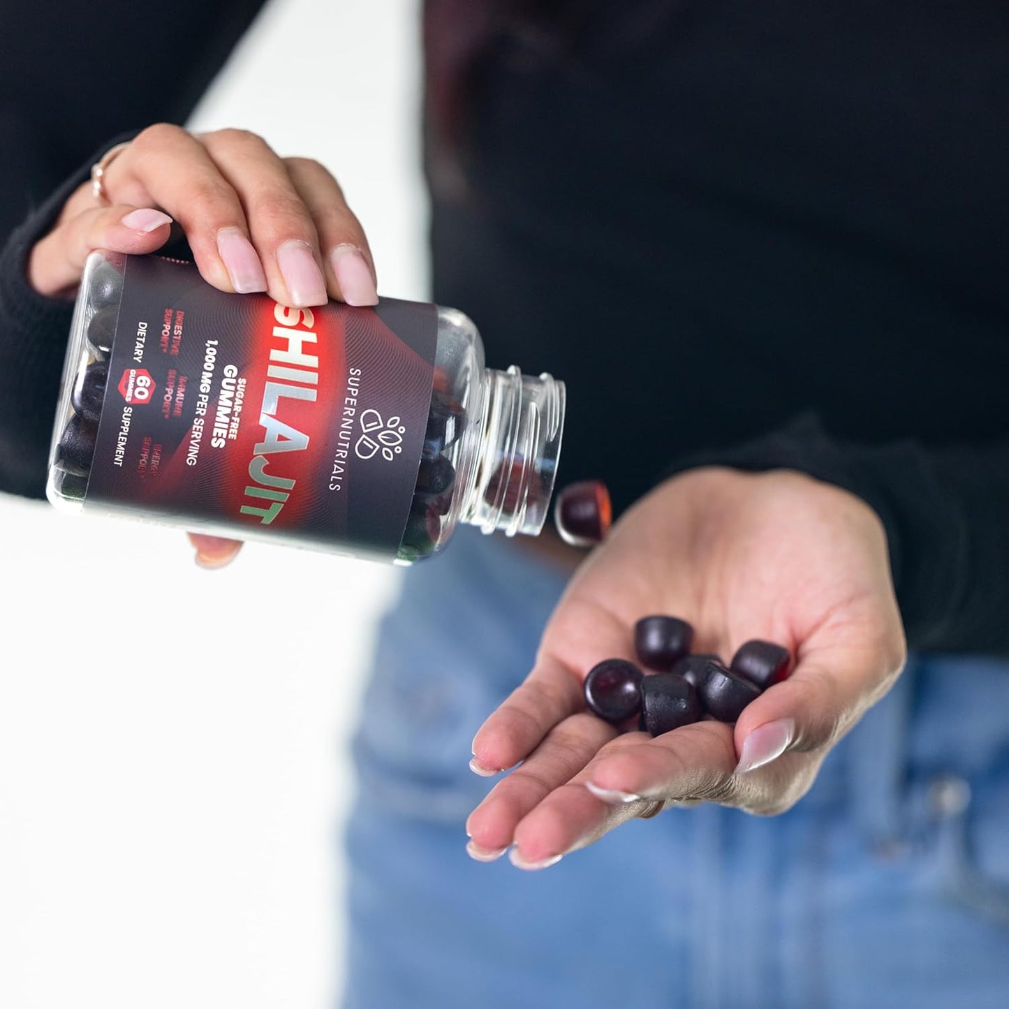Organic Sugar-Free Himalayan Shilajit Gummies for Energy & Immune Support - 1000mg Pure Extract - Non-GMO Vegan Formula for Men & Women