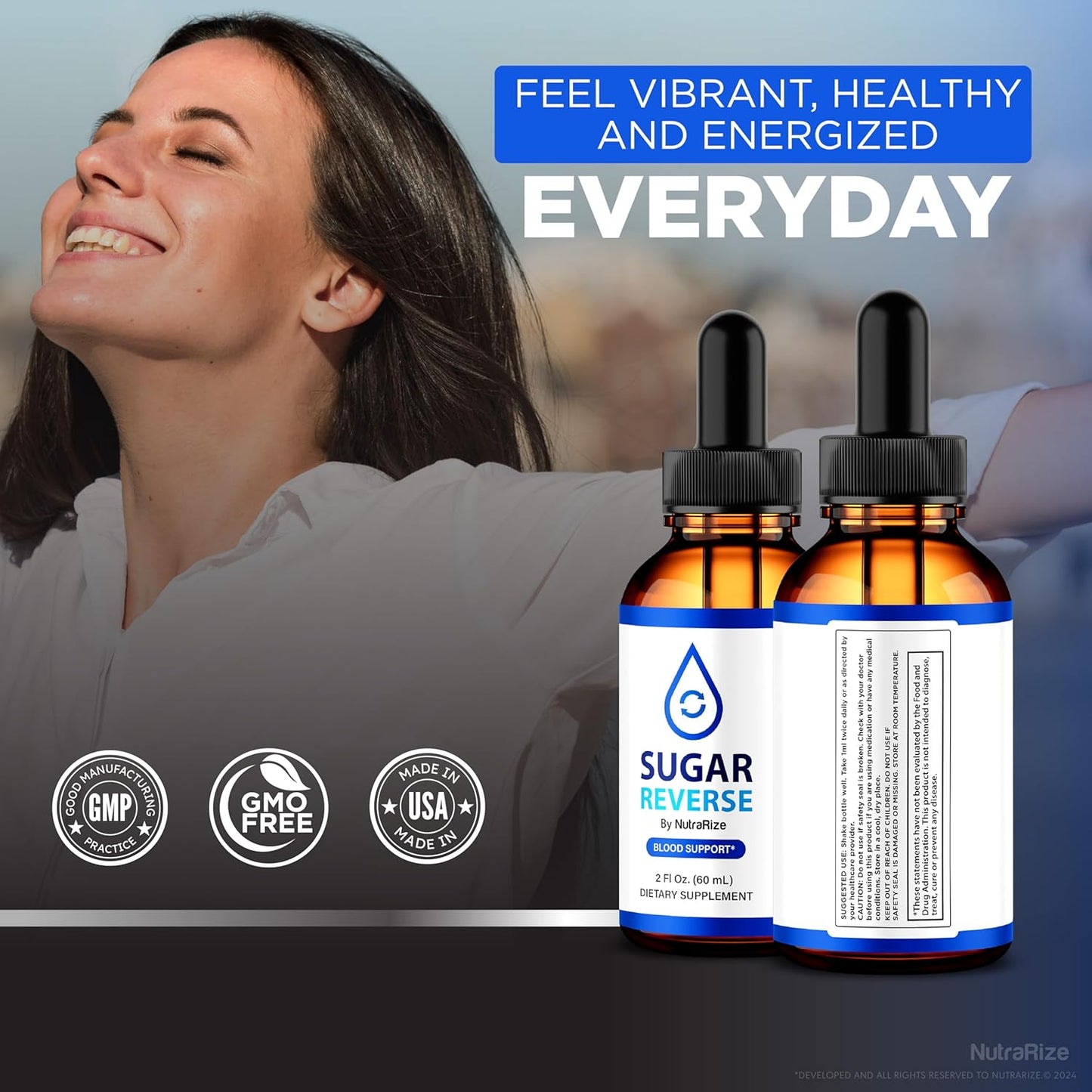 Organic Sugar Reverse Drops (2 Pack) - Premium Nutrition for Healthy Lifestyle Support, Natural Formula with 60 Servings