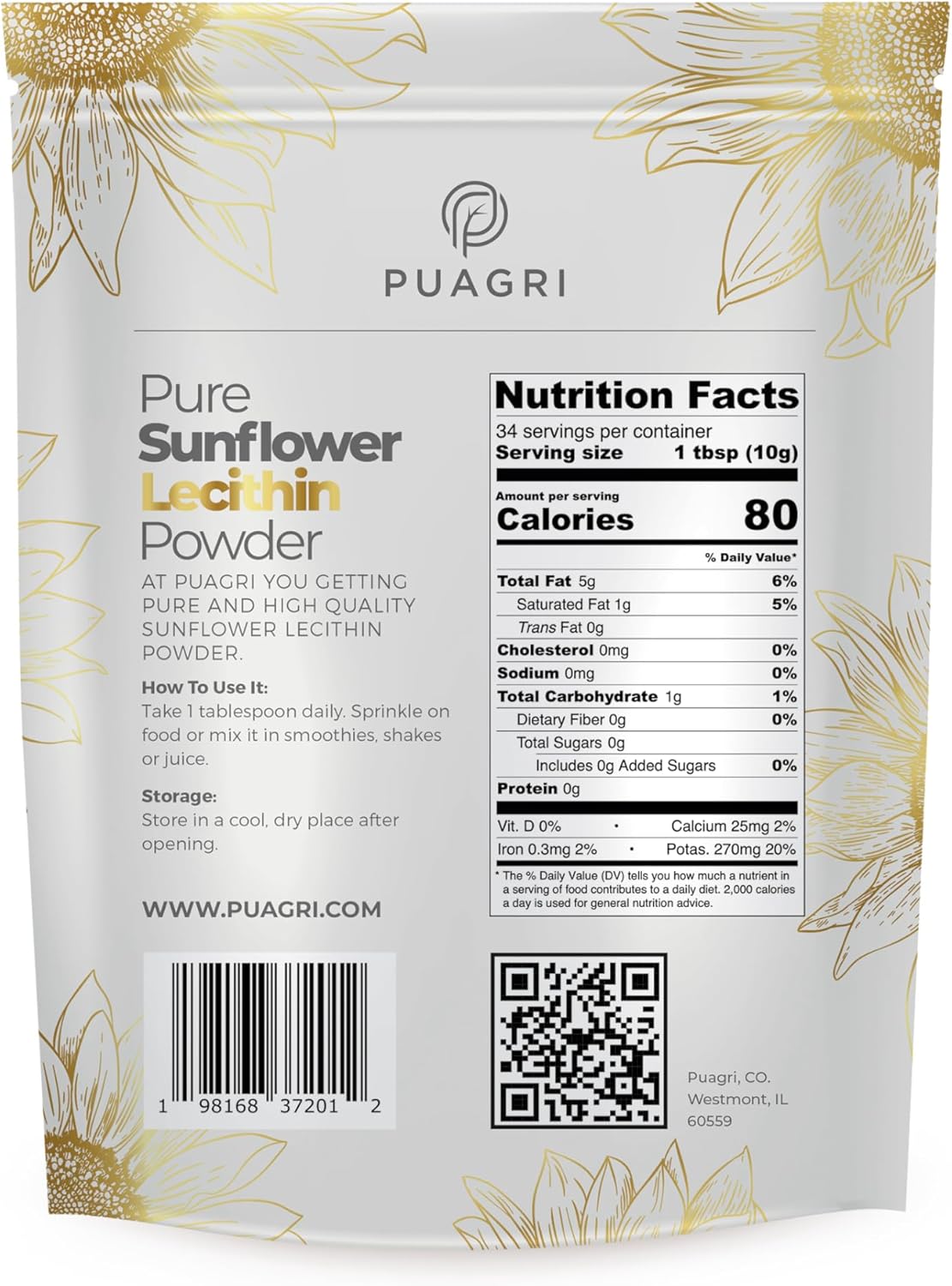 Organic Sunflower Lecithin Powder for Improved Wellness and Nutrition - BoostGo Australia