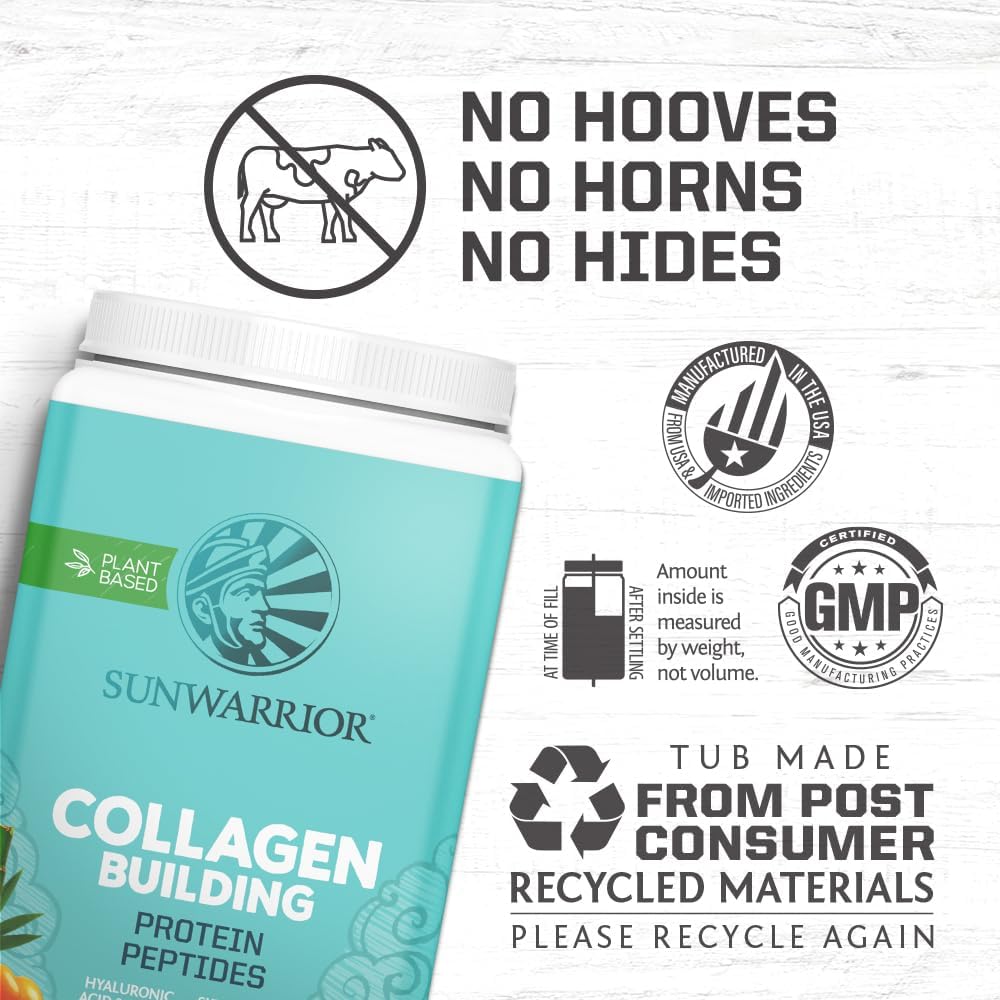 Organic Sunwarrior Vegan Collagen & Creatine Powder Bundle - Chocolate & Unflavored - 40 Servings & 60 Servings