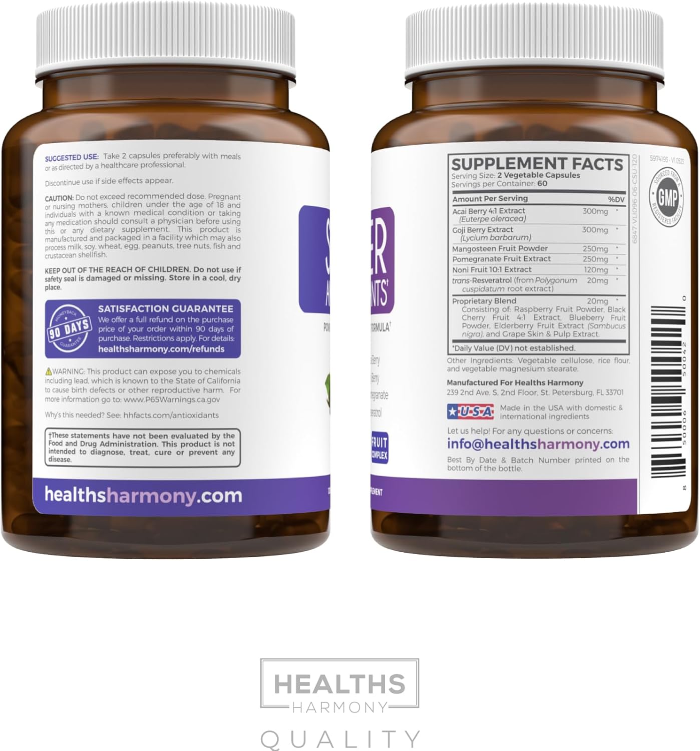 Organic Super Greens & Antioxidants Bundle - 2-Month Supply of Power Greens Powder and Super Antioxidants - Complete Superfood for Health Harmony