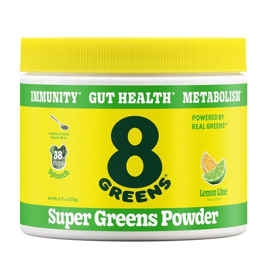 Organic Super Greens Powder with Prebiotic & Probiotic Blend for Gut Health - 25 Servings, Metabolism & Debloating Support
