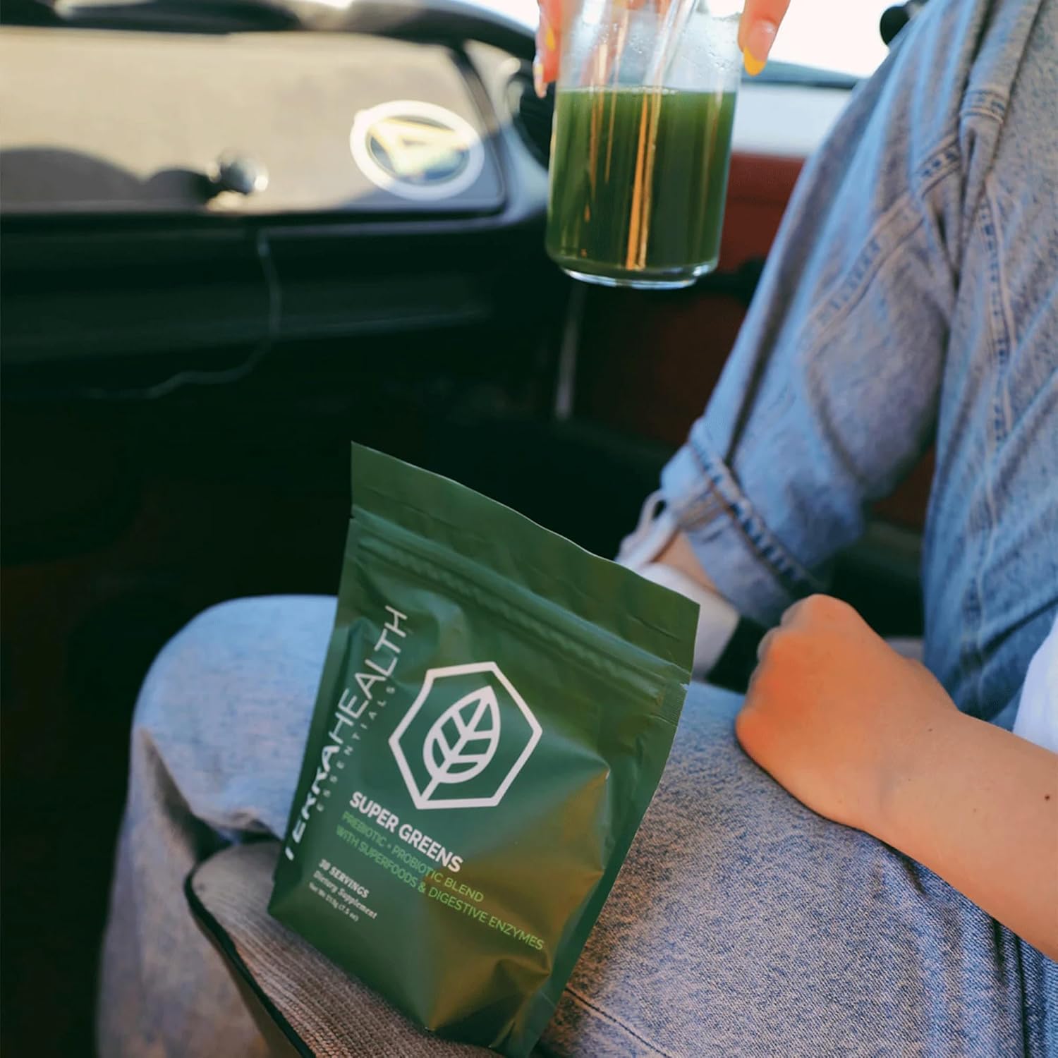 Organic Super Greens Powder with Probiotics - Gluten-Free Gut Support - 30 Servings by Terra Health Essentials®