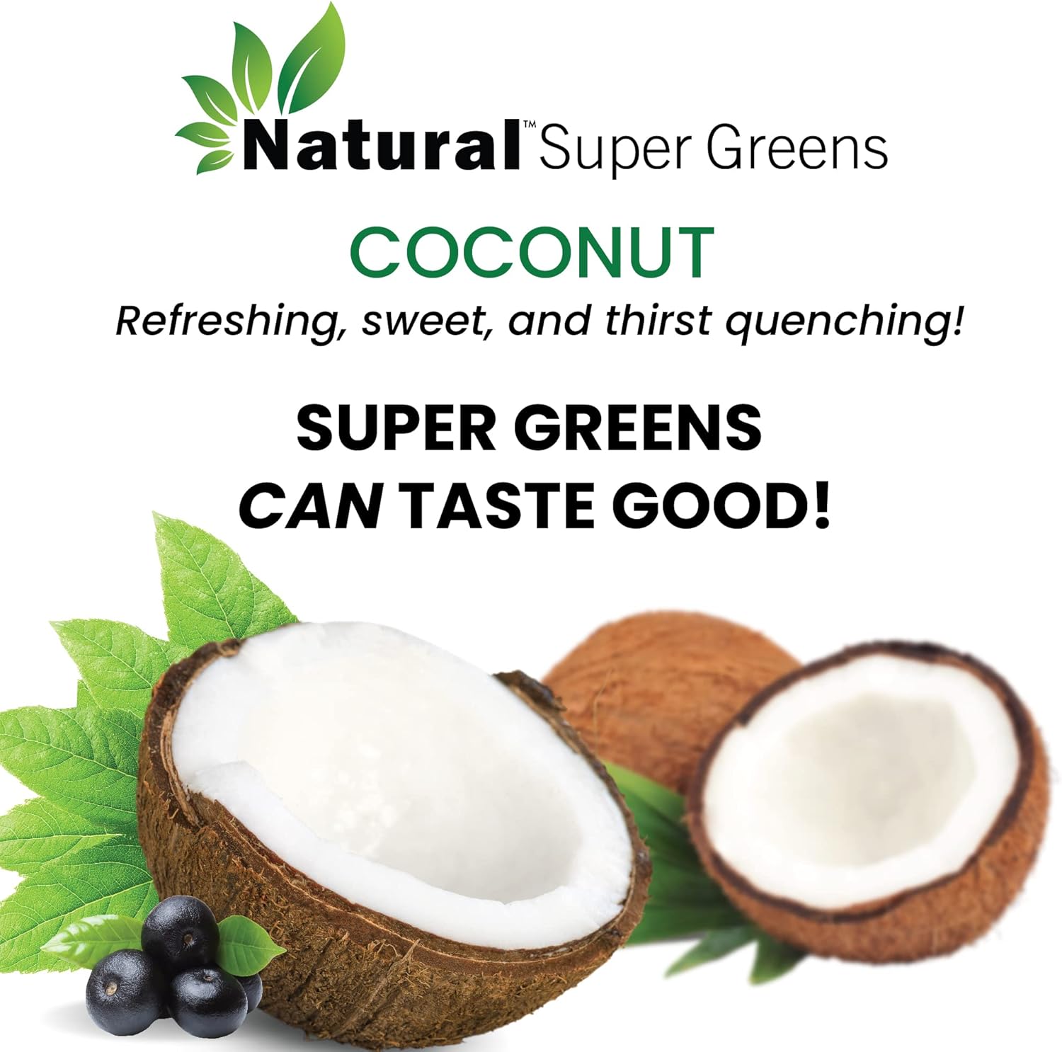 Organic Super Greens Powder with Probiotics & Enzymes - Spirulina & Chlorella Juice Mix