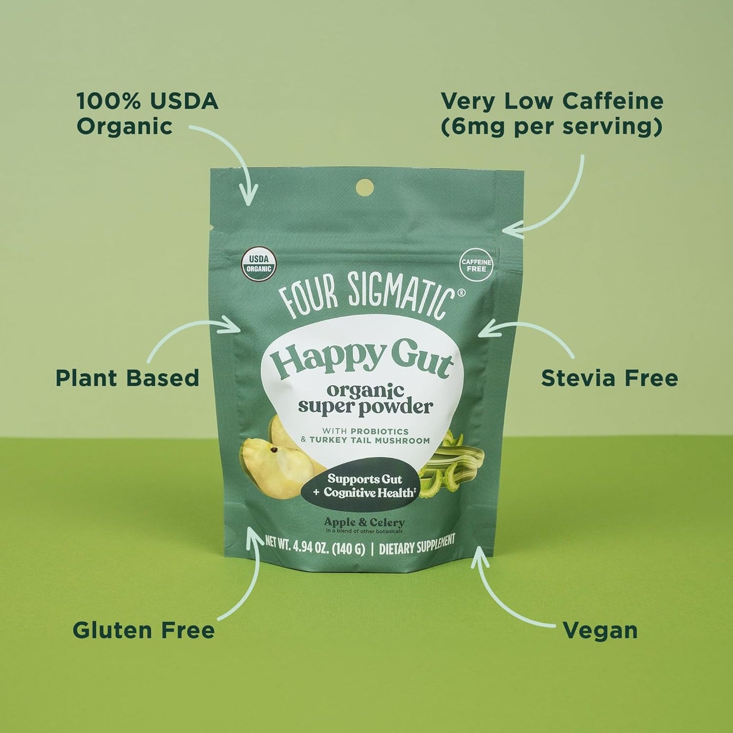 Organic Super Greens Powder with Probiotics & Prebiotics - 4.94 oz.