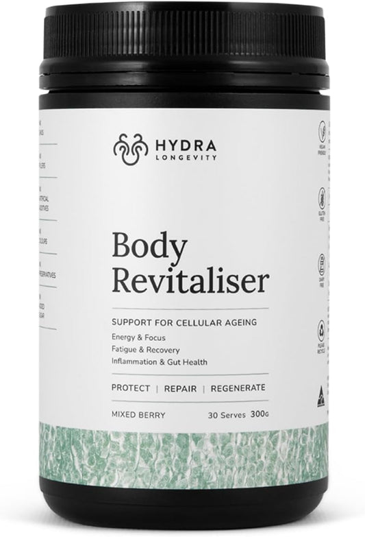 Organic Superfood Powder for Body Revitalization with 49 Ingredients, Prebiotics, Chlorella, Reishi, Vegan, Non-GMO, Gluten-Free - 300g