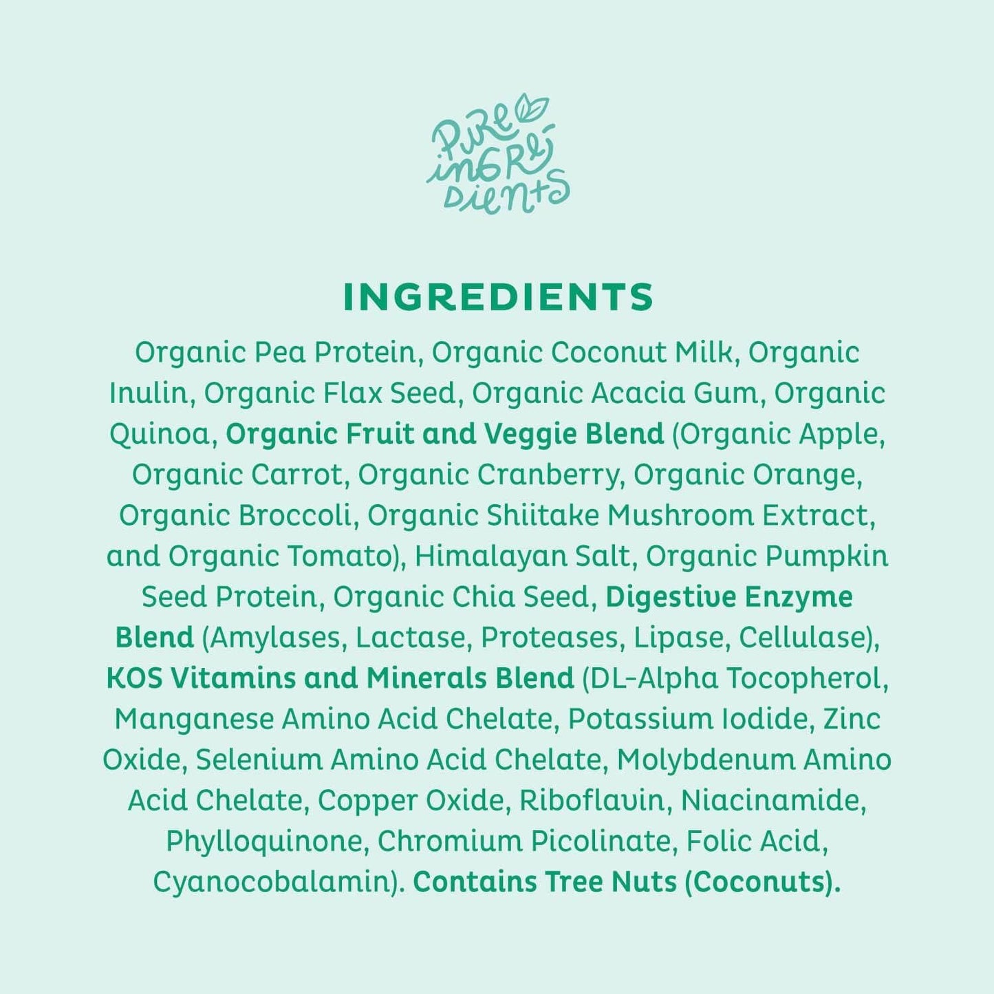 Organic Superfood Vegan Protein Powder, Low Carb Pea Blend - Unflavored & Unsweetened, Keto & Dairy Free - Meal Replacement Rich in Vitamins & Minerals for Men & Women - 20 Servings