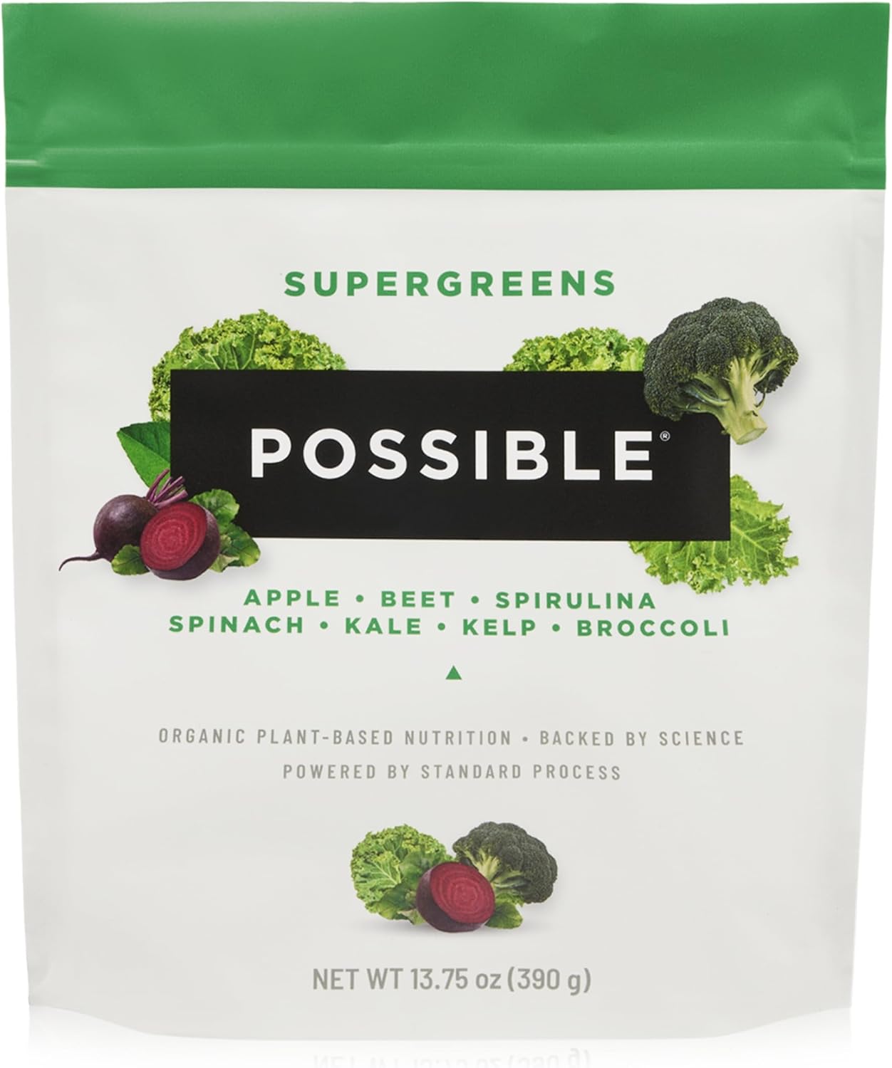 Organic SuperGreens Powder Mix with 23 Whole Food Ingredients - Vegan, Plant-Based, Gluten-Free - Clean Label, 30 Servings