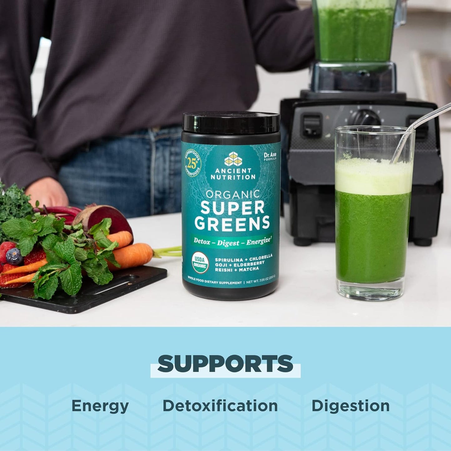 Organic SuperGreens Powder & Multi Collagen Protein Bundle - 70 Servings