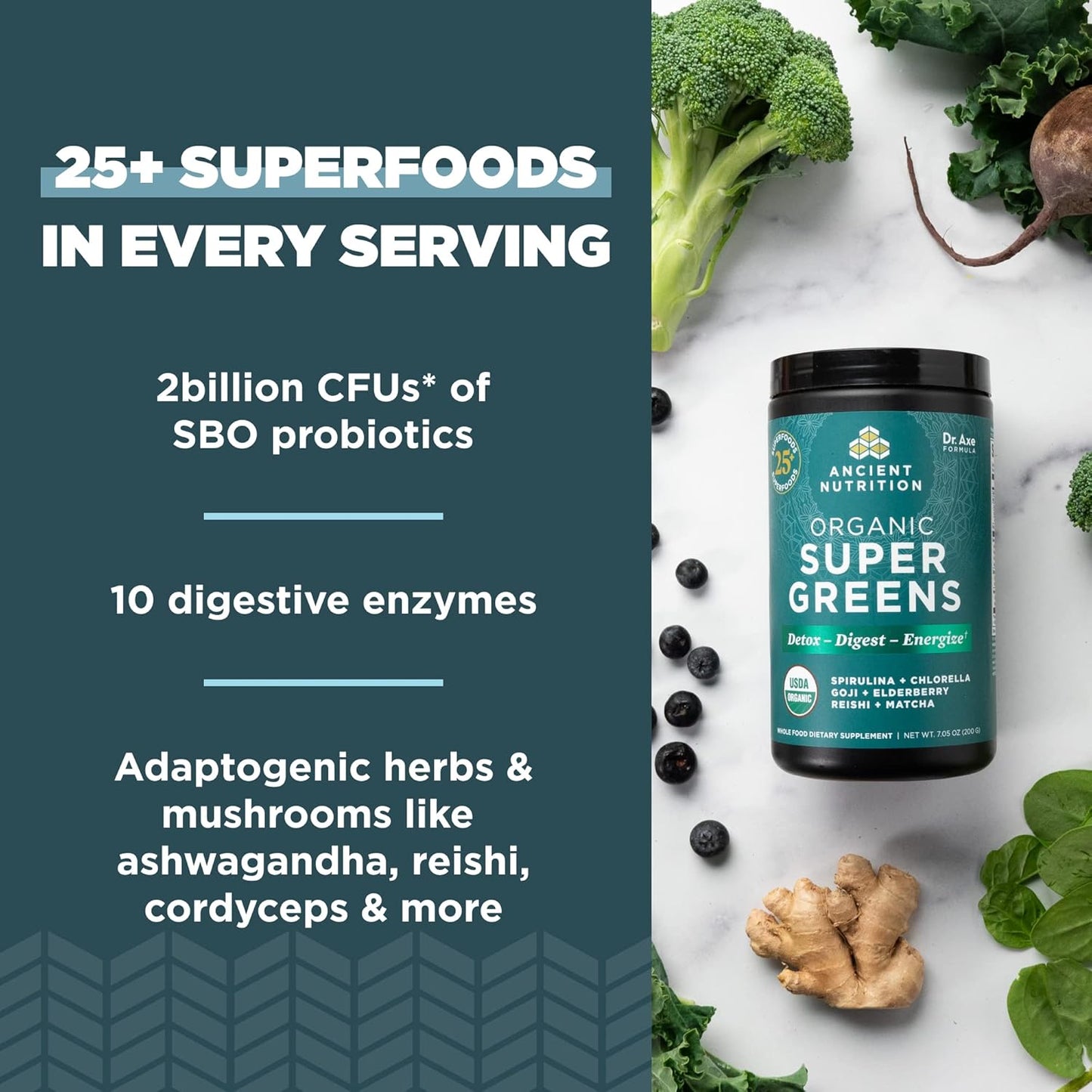 Organic SuperGreens Powder & Multi Collagen Protein Bundle - 70 Servings
