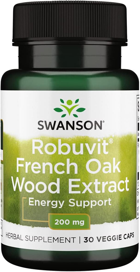 Organic Swanson Robuvit French Oak Wood Extract Capsules - 200mg, 30 Count