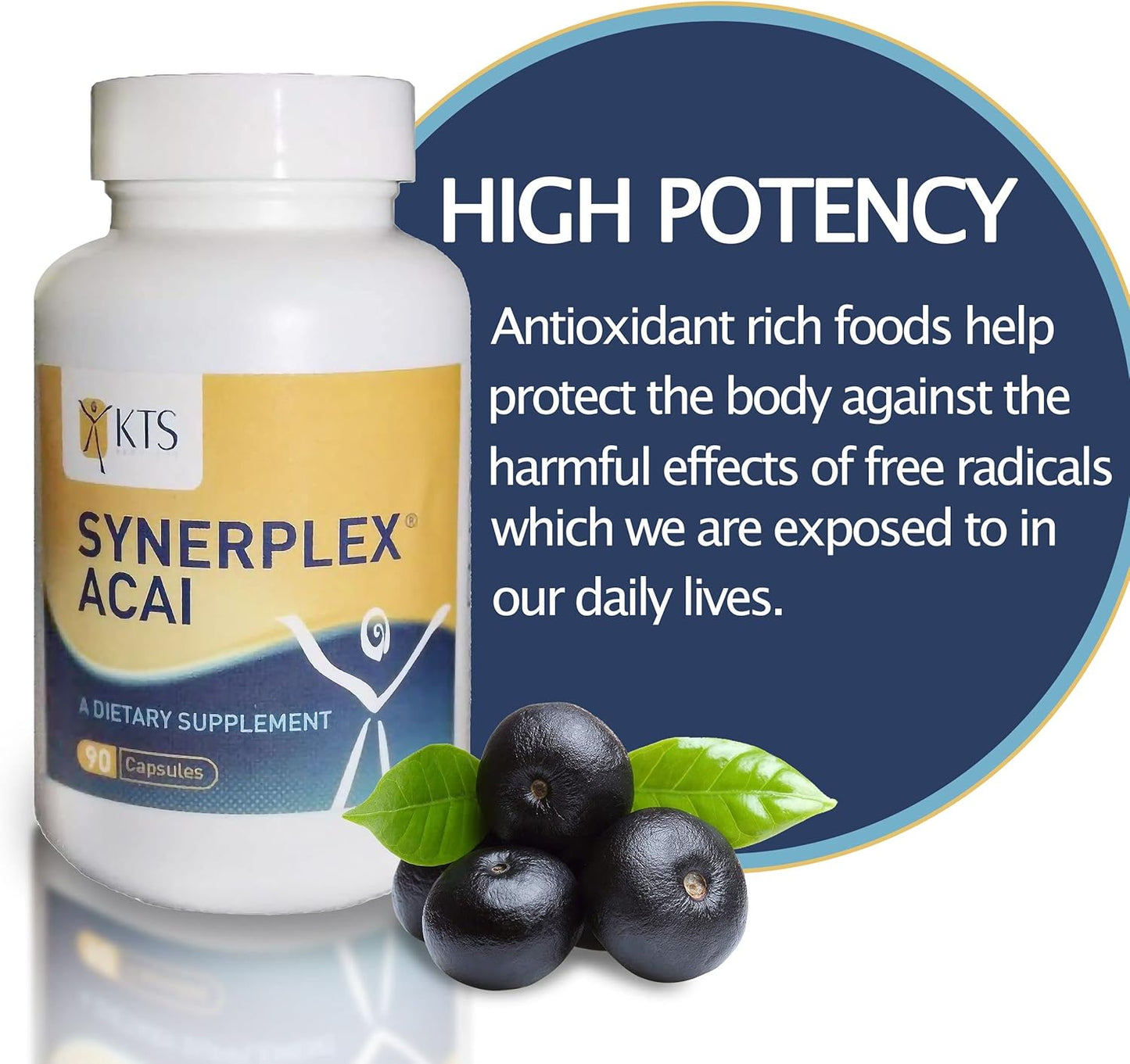 Organic Synerplex® Açaí Capsules - Superfood Supplement for Brain, Heart, & Reproductive Health - Rich in Antioxidants & Nutrients