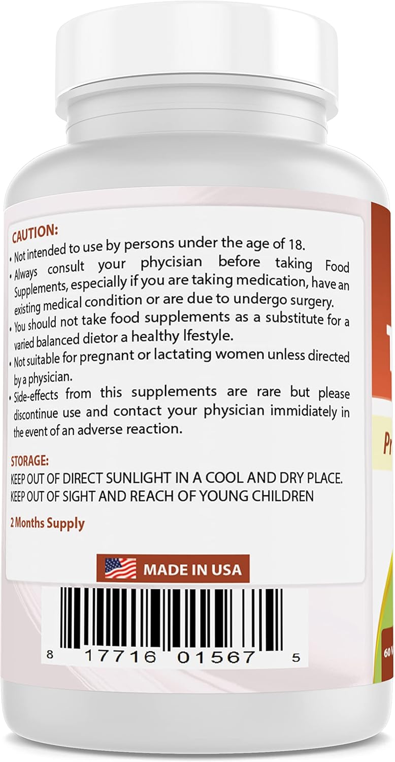 Organic Tart Cherry Extract Capsules - 1000 mg, 60 Count - Premium Quality Supplement for Joint Support and Sleep Aid