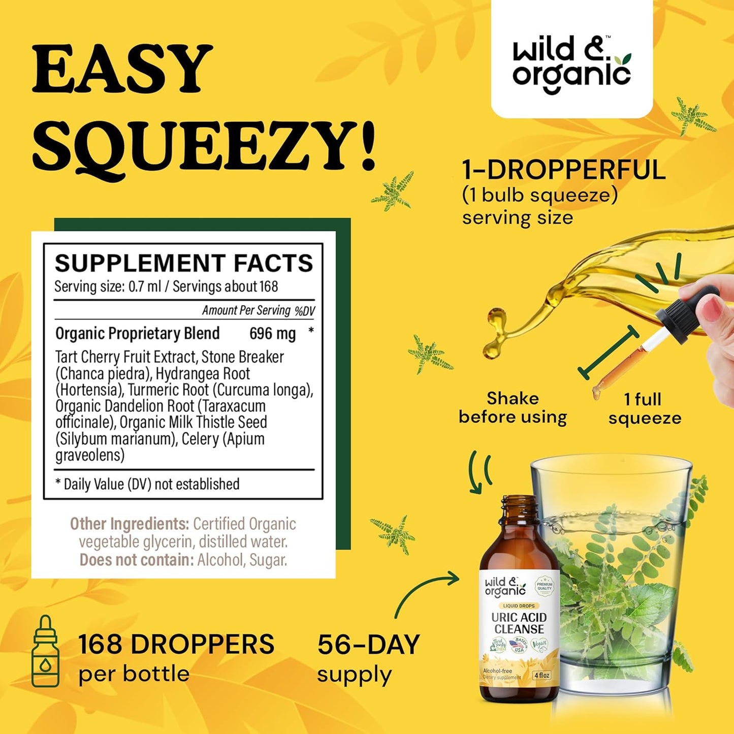 Organic Tart Cherry Gummies for Uric Acid Cleanse - 4 fl oz Bottle