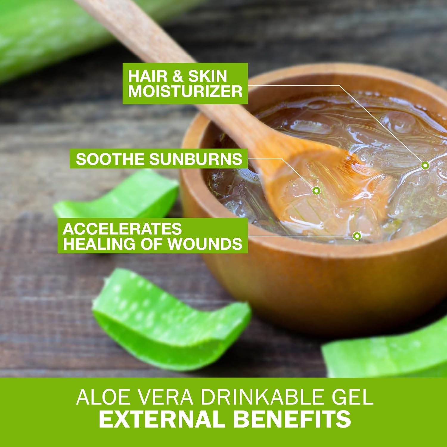 Organic Texas Aloe Vera Gel Drink - Orange Tangerine Flavor - Cold-Processed Inner Filet - Heartburn Relief - Acid Reflux - 64 fl oz