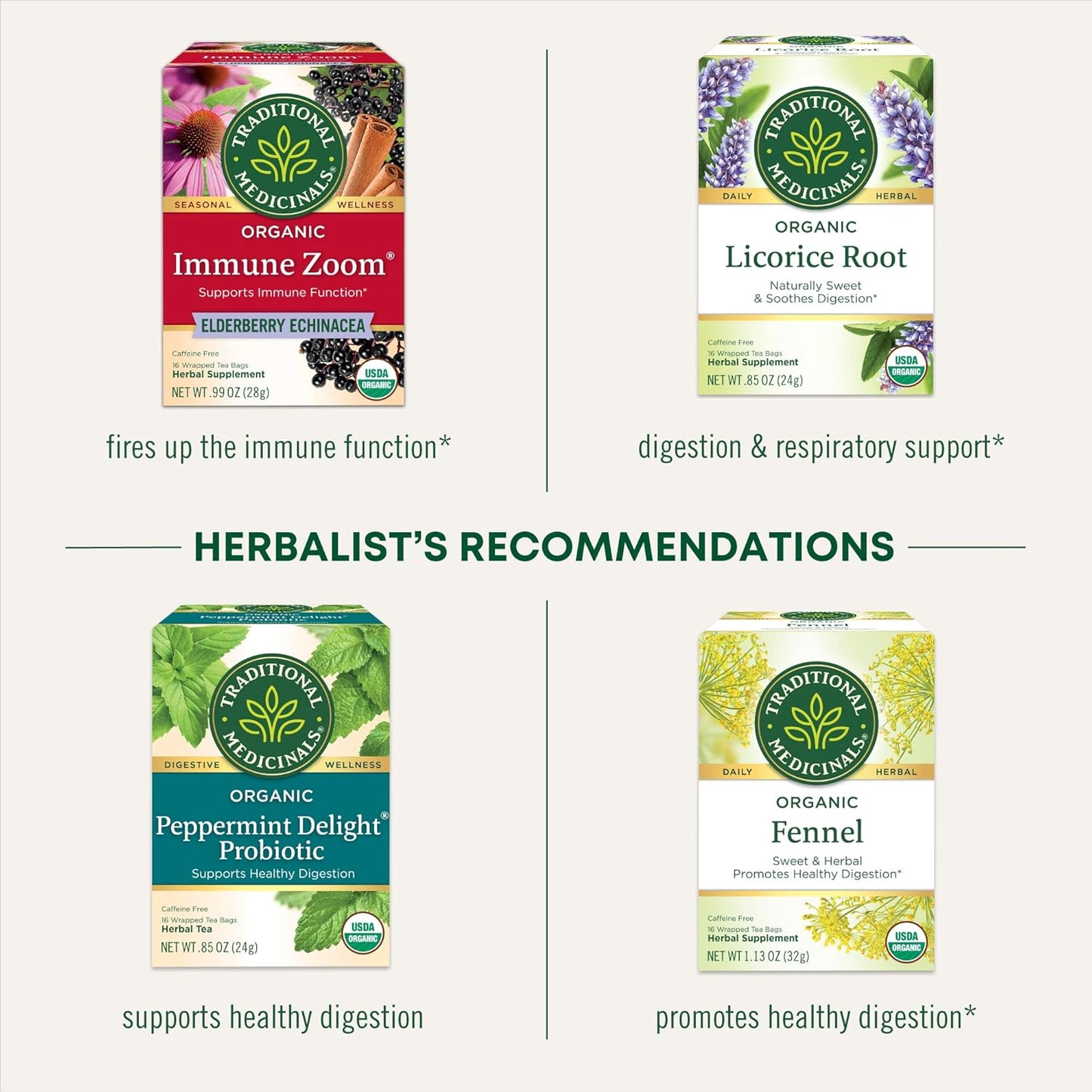 Organic Throat Coat Lemon Echinacea Tea - Supports Throat Health & Immune Function - 96 Tea Bags (3 Pack)