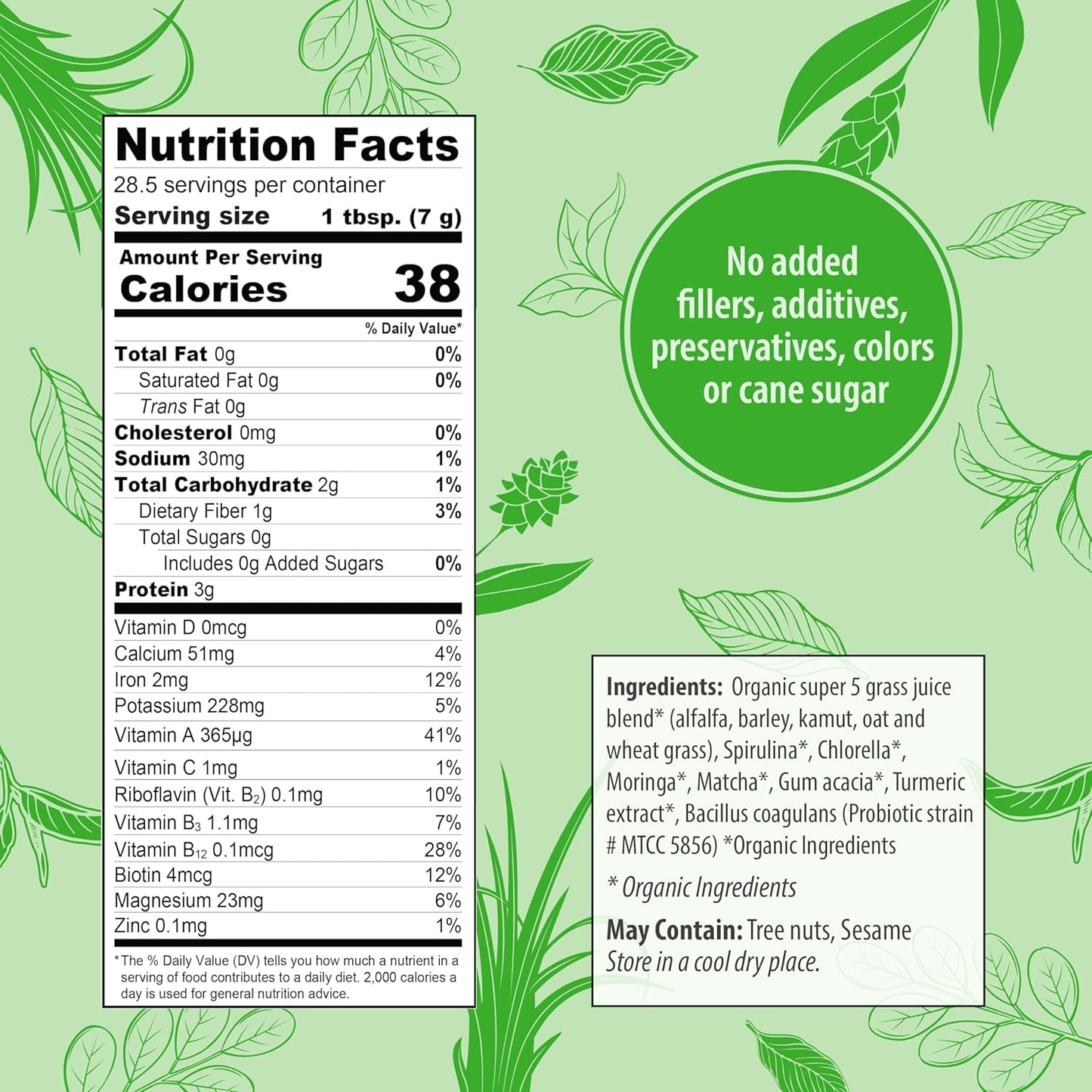 Organic Traditions Super Greens Powder with Turmeric - 200g Bag