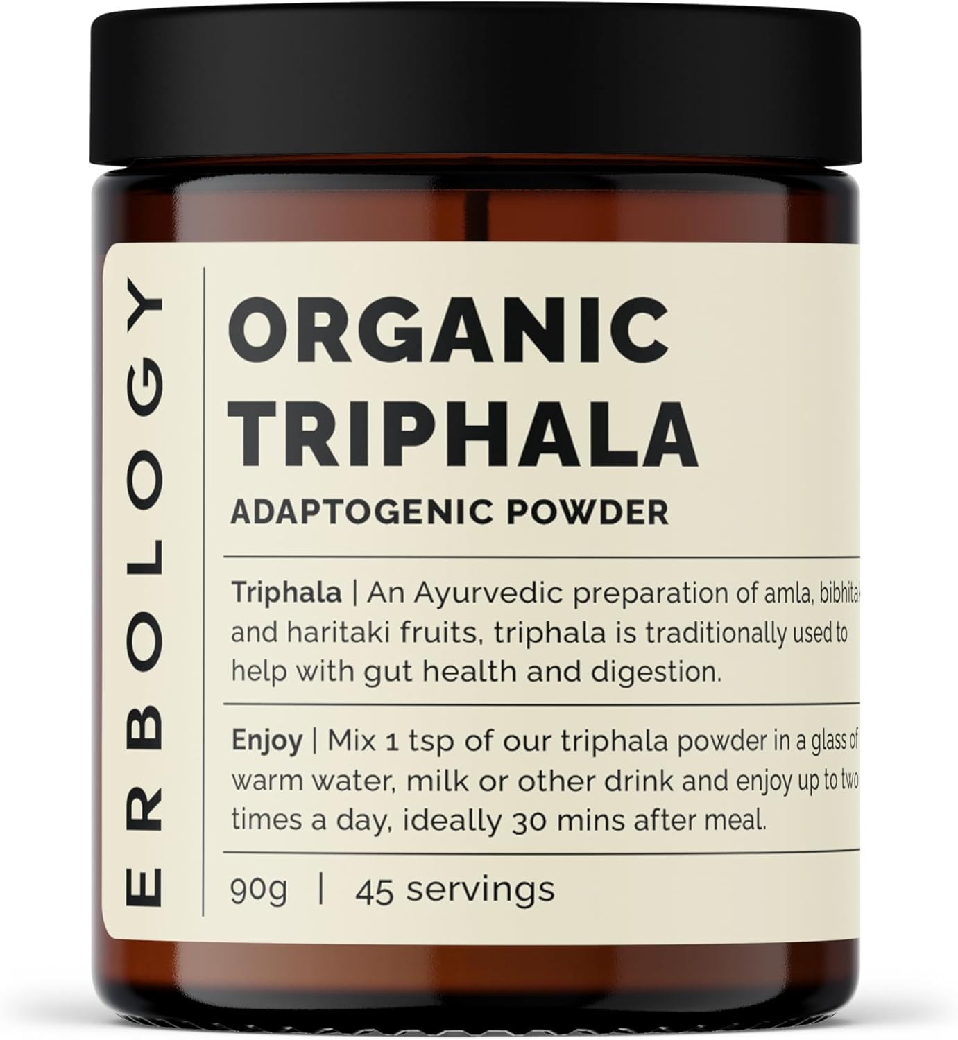 Organic Triphala Powder 3.2 oz - Ayurvedic Blend - Gut Health Support - Vegan & Gluten-Free - Non-GMO - Farm Fresh from India