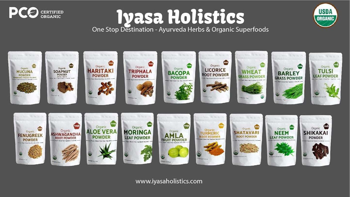 Organic Triphala Powder: Ayurvedic Superfood for Natural Body Detox and Bowel Cleansing - 8 Ounce