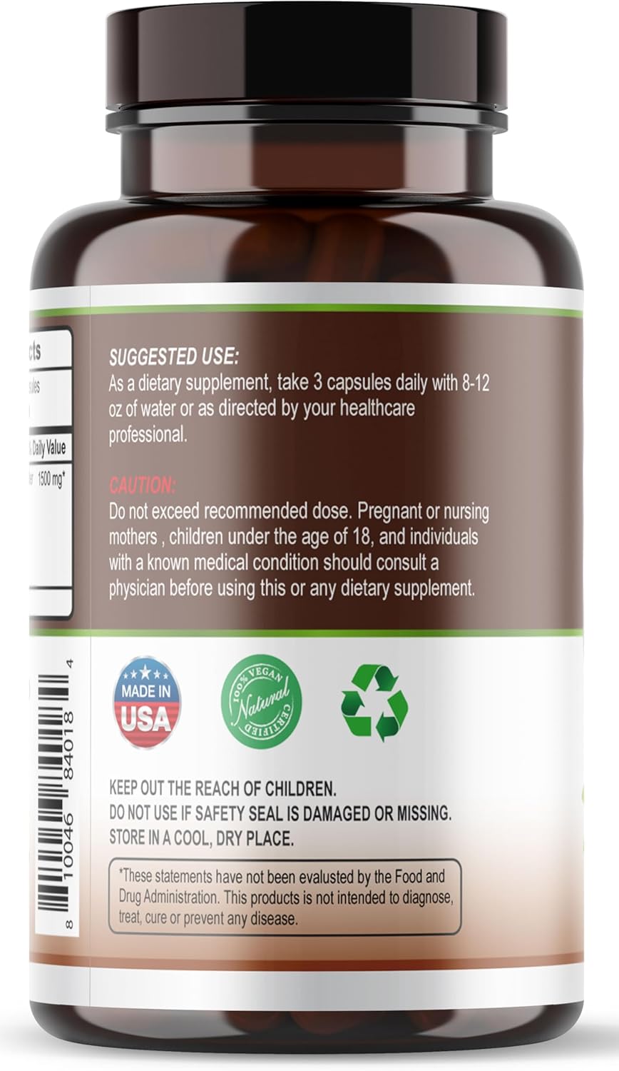 Organic True Ceylon Cinnamon Capsules, 1500mg Per Serving, 120 Veggie Capsules, Gelatin Free