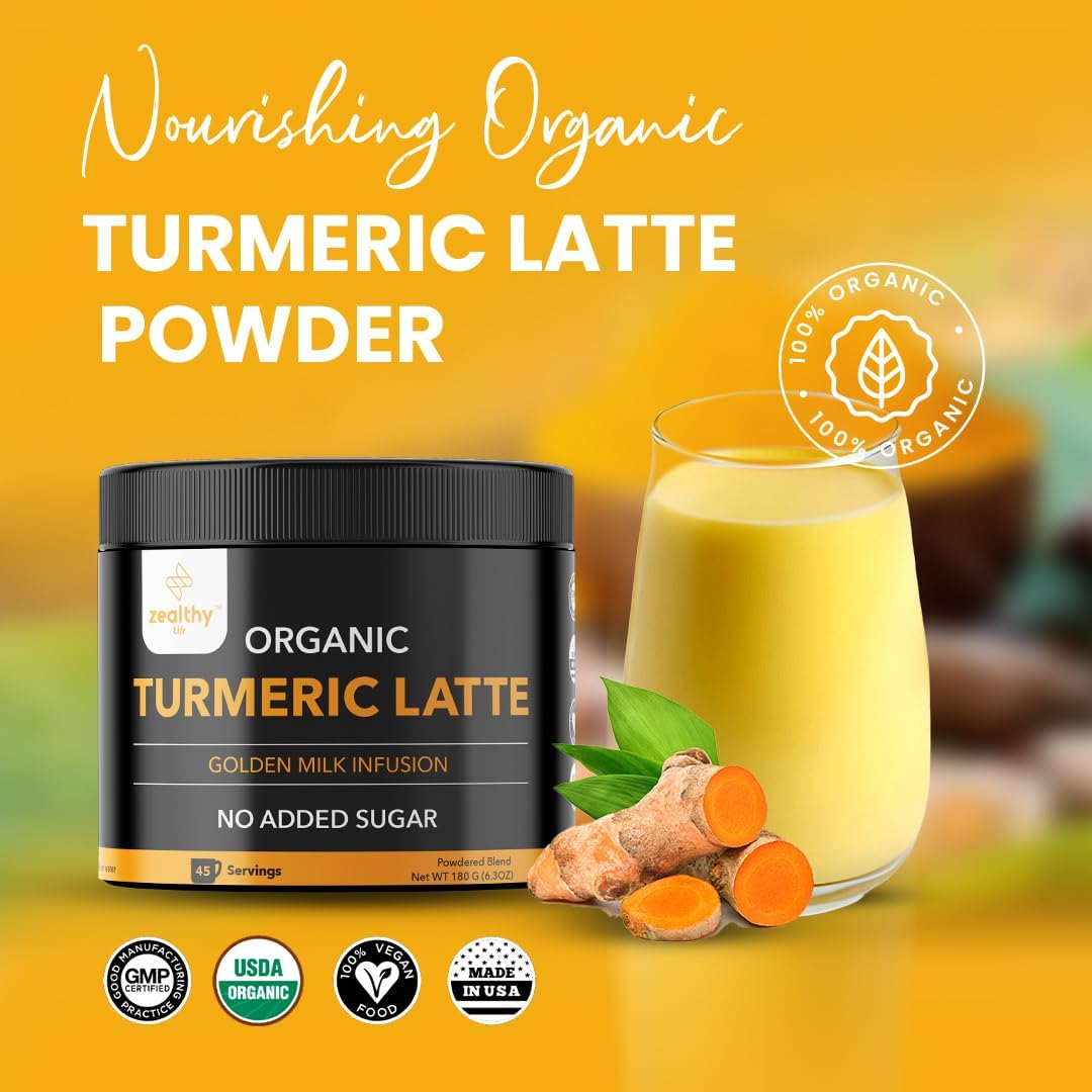 Organic Turmeric and Matcha Powder Wellness Duo - Vegan, Keto, No Added Sugar - 45 Servings