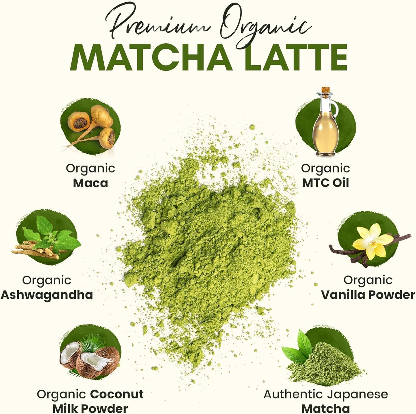 Organic Turmeric and Matcha Powder Wellness Duo - Vegan, Keto, No Added Sugar - 45 Servings