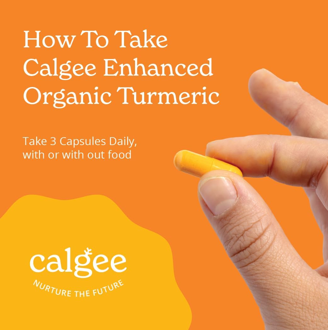 Organic Turmeric and Vegan Omega-3 Supplement by Calgee - USDA Certified