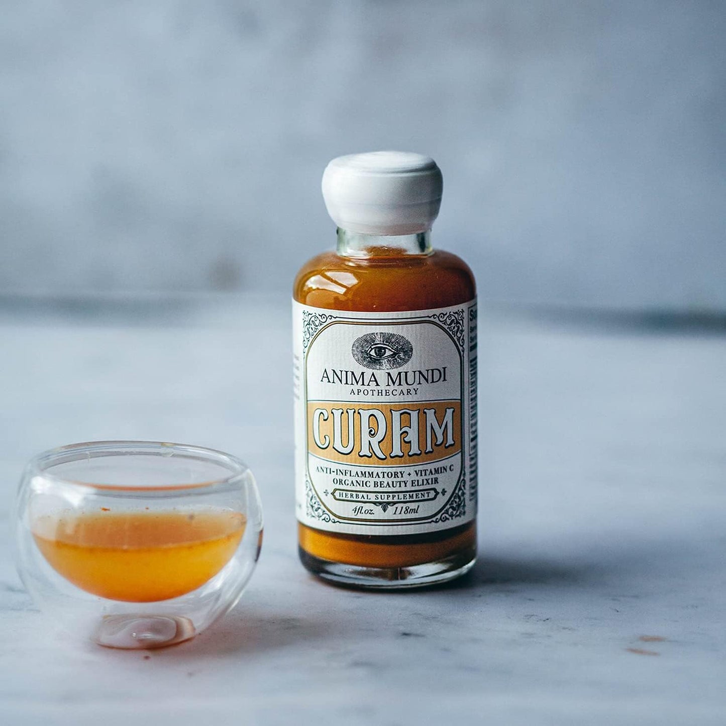 Organic Turmeric Beauty Elixir - Anima Mundi Apothecary Curam Liquid Tincture (4oz)