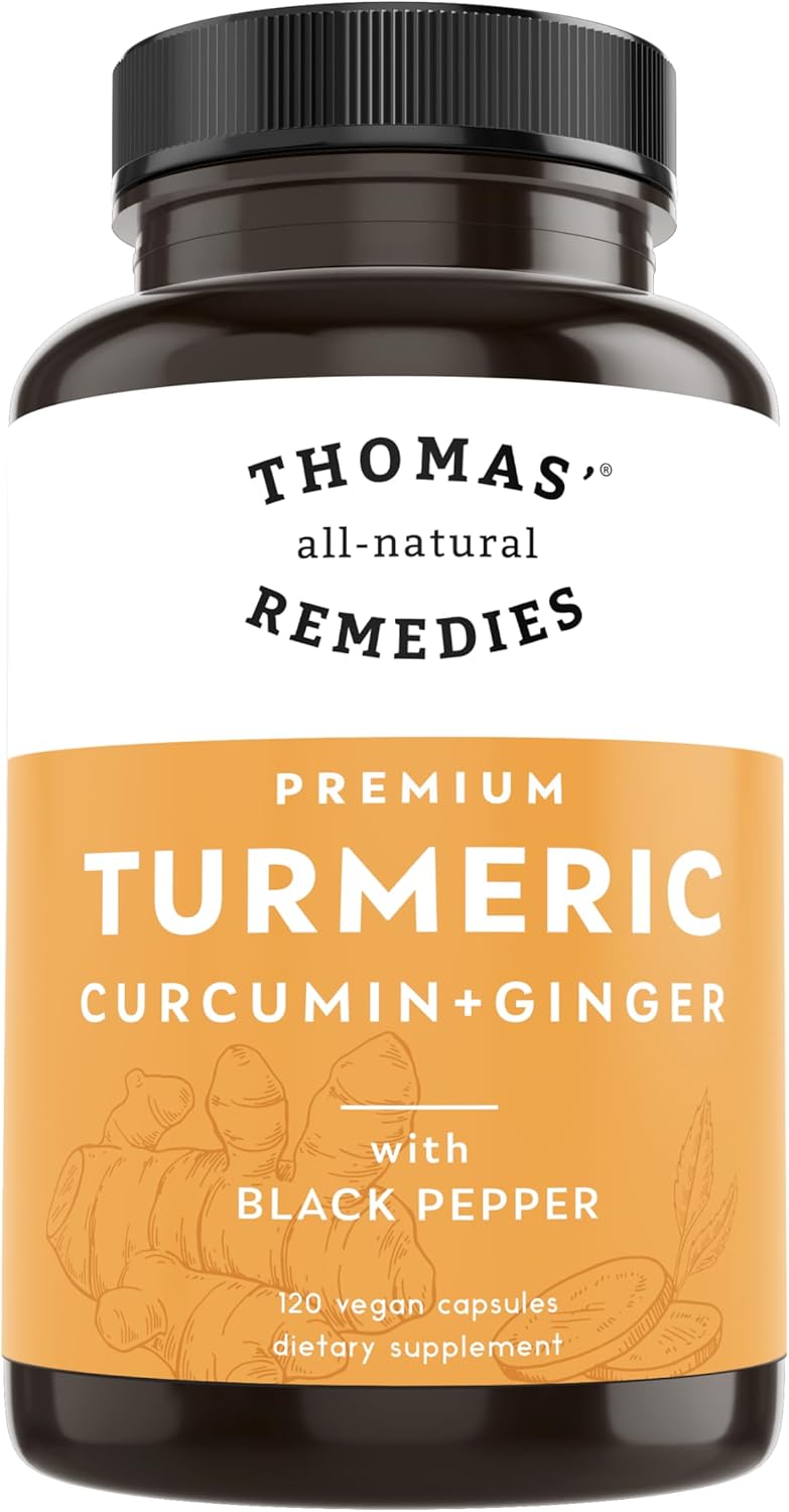 Organic Turmeric Curcumin & Ginger Supplement with Black Pepper - Joint Support - 95% Curcumin - Vegan - 120ct - BoostGo Australia