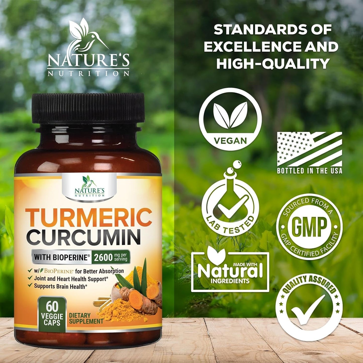 Organic Turmeric Curcumin Supplement with BioPerine for Joint Support - 2600mg Capsules - USA Bottled - Non-GMO Vegan Formula with Black Pepper - BoostGo Australia