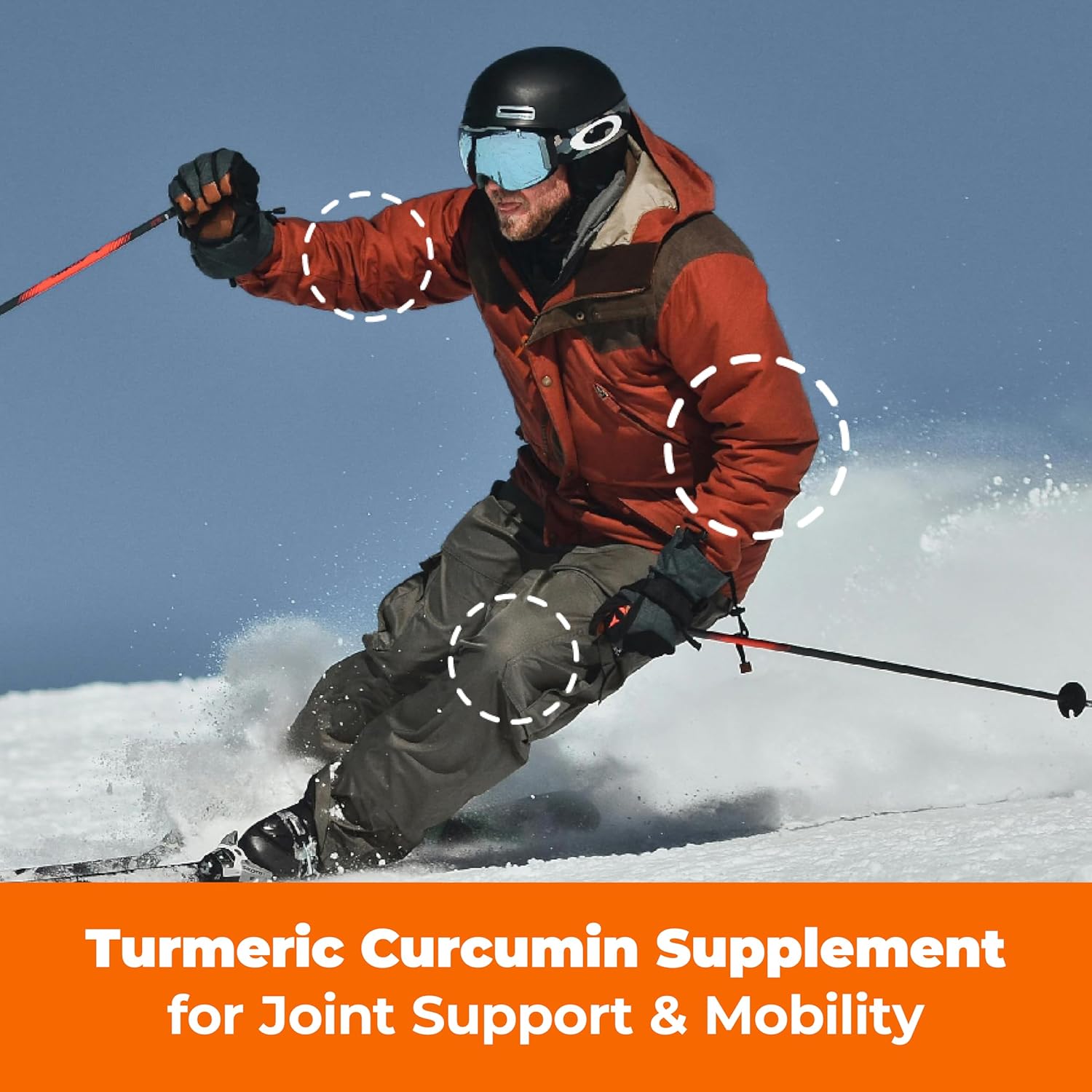 Organic Turmeric Curcumin Supplement with Bioperine for Joint Support - 1200mg Tumeric Root, 95% Curcuminoids, Non-GMO, Vegan - 2 Pack