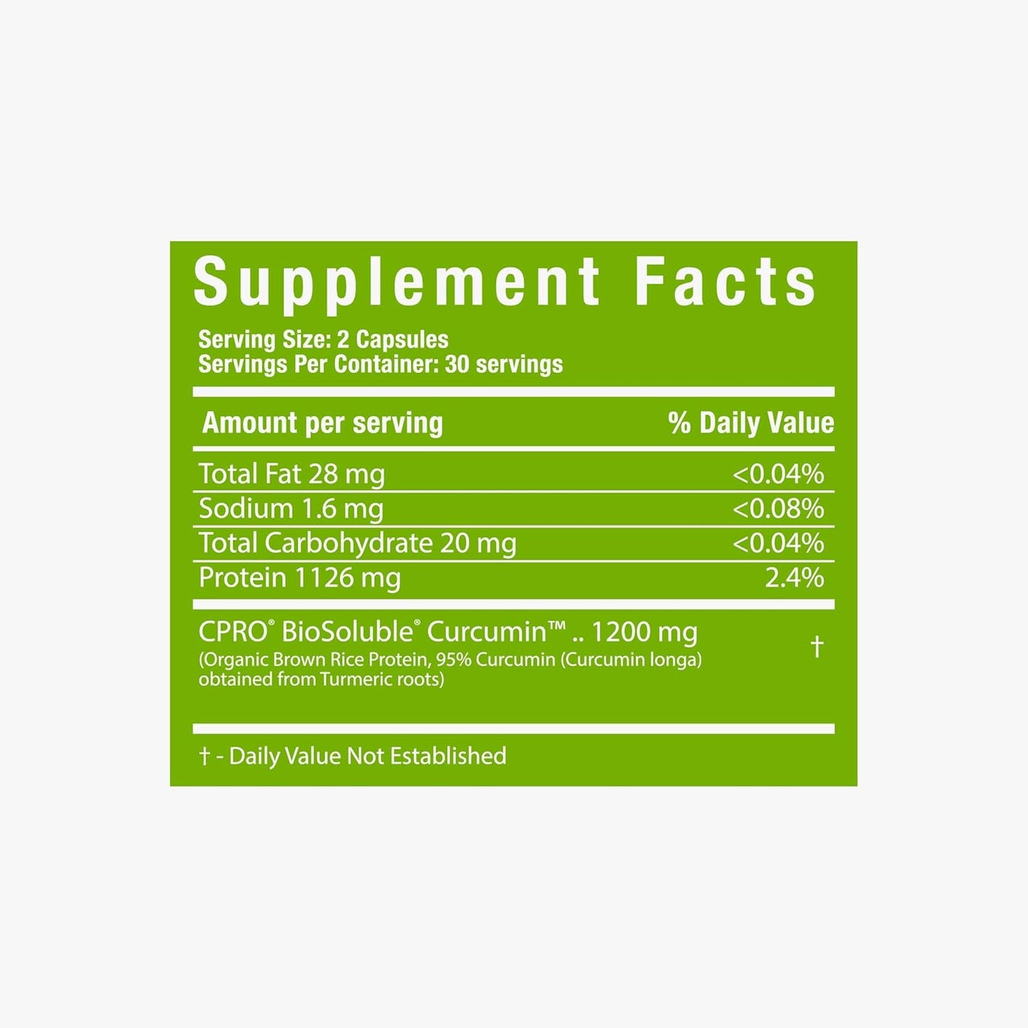 Organic Turmeric CurcuminPro Capsules for Joint & Muscle Support with BioSoluble Brown Rice Protein | Vegan | 60 Count