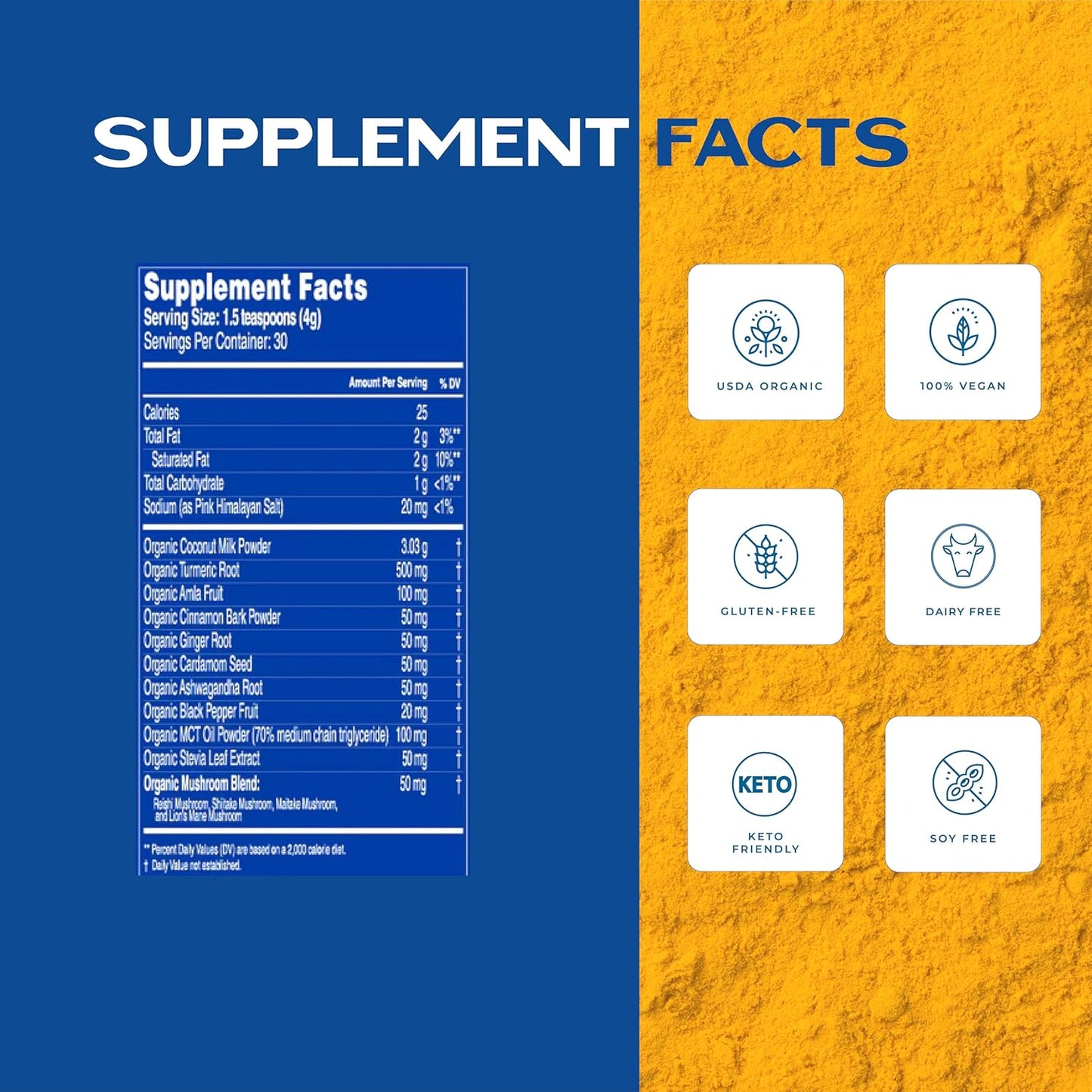 Organic Turmeric Elixir Blend with Ashwagandha Root, MCT Oil, and Mushroom Blend for Restful Sleep and Immune Support - 30 Servings - BoostGo Australia