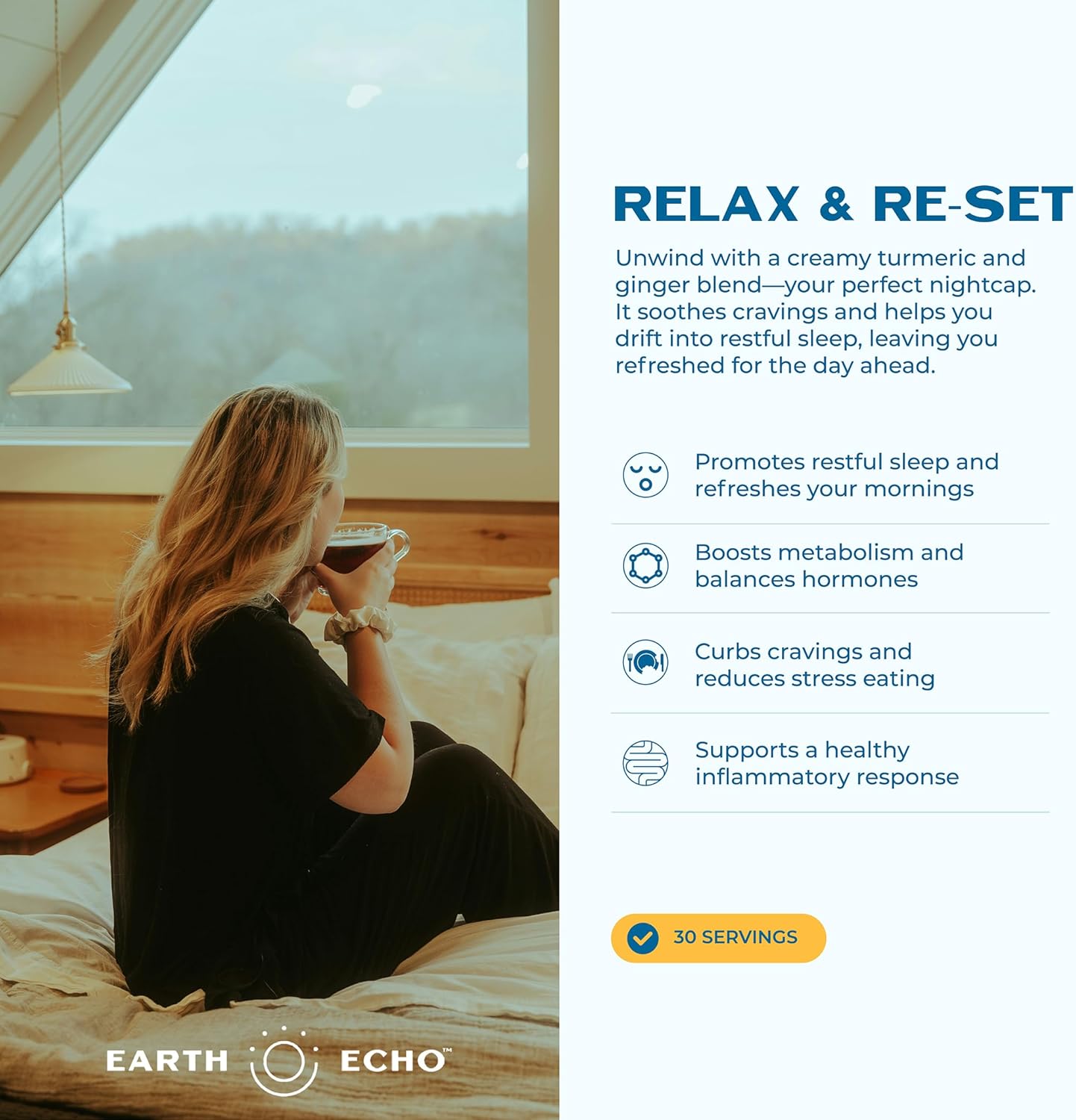 Organic Turmeric Elixir Blend with Ashwagandha Root, MCT Oil, and Mushroom Blend for Restful Sleep and Immune Support - 30 Servings - BoostGo Australia