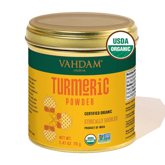 Organic Turmeric Powder with High Curcumin Content - 2.47oz - USDA Certified - Gluten-Free and Non-GMO - Premium Quality from India